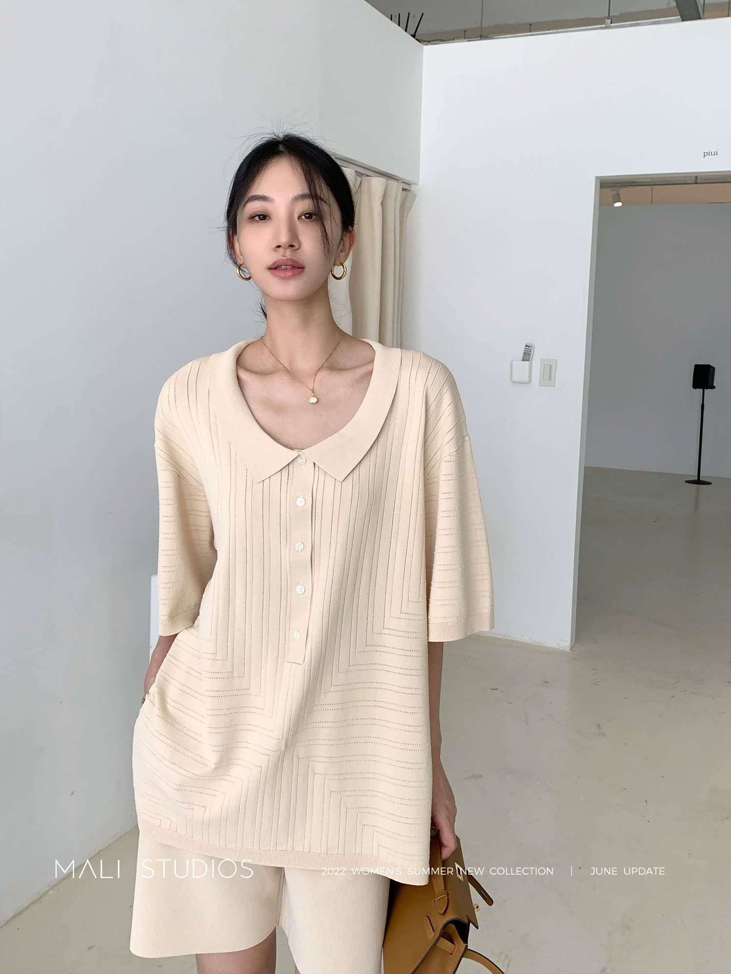 北欧风镂空|显瘦纸片人针织上衣/开衩连衣裙/冰感短裤 - Image 3