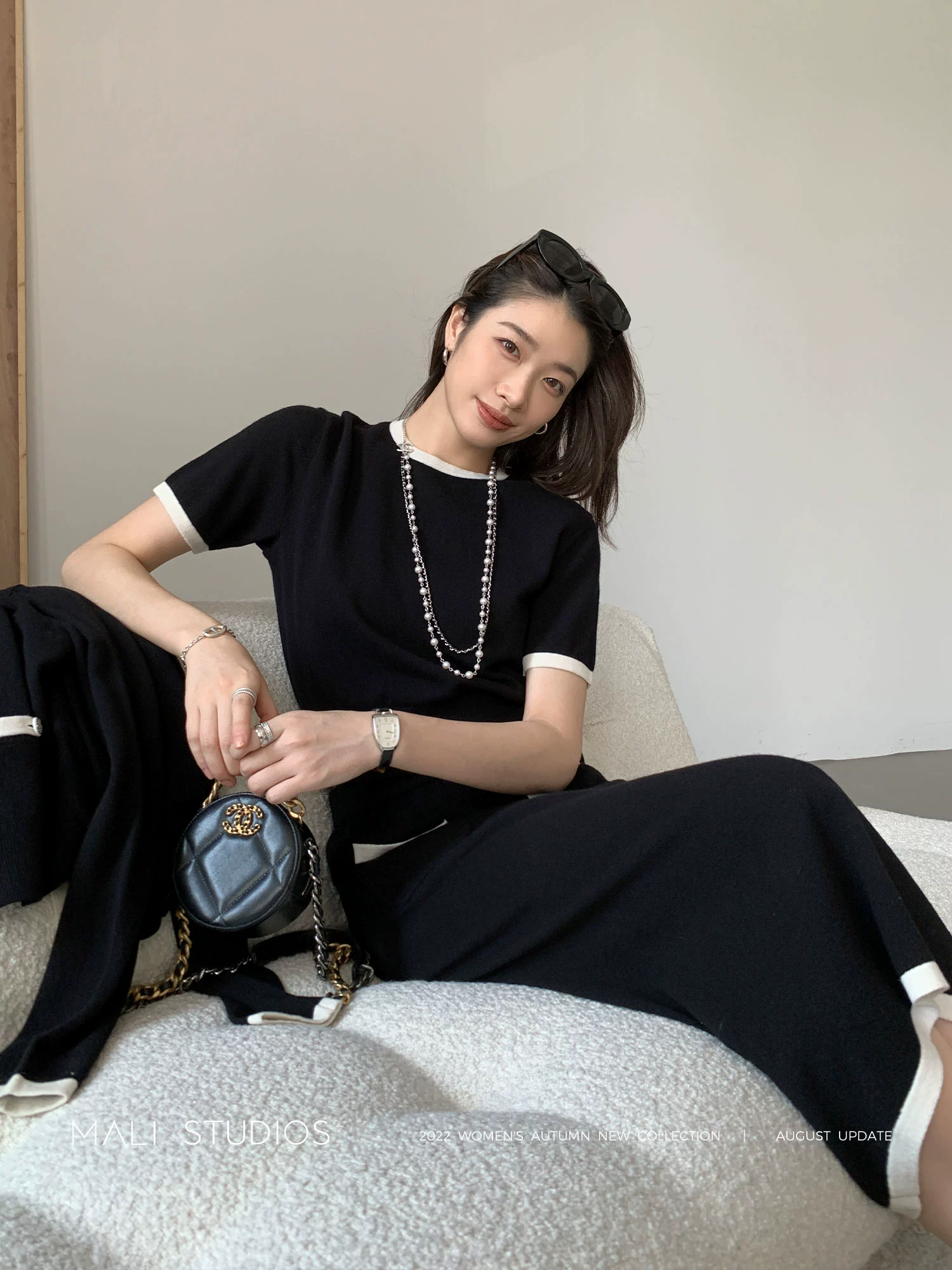 MALI|定染巴素兰羊毛|VTG复古撞色小香套装 - Image 4