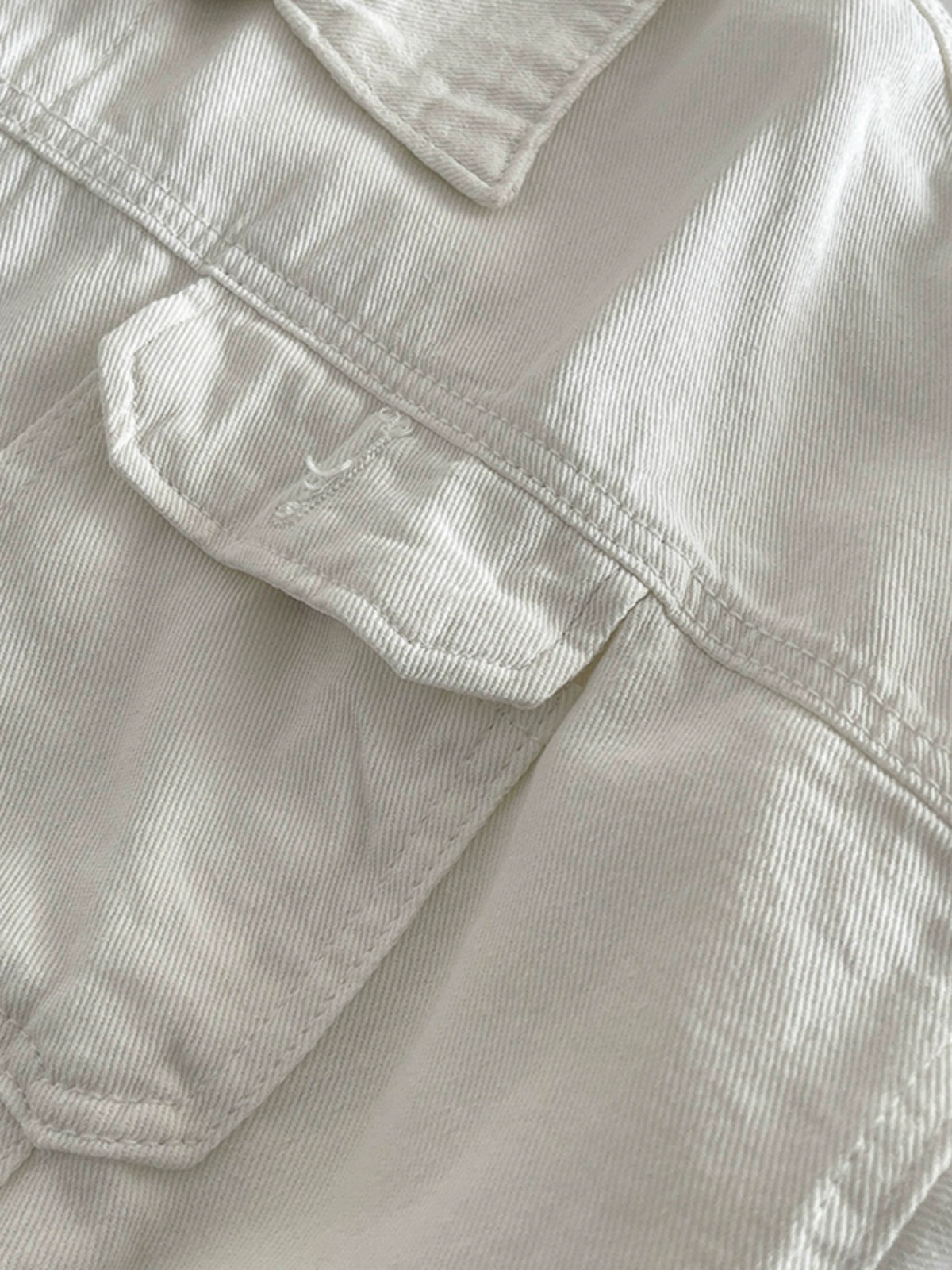 纯色气质个性百搭牛仔外套2024秋季新款韩版女装翻领宽松开衫上衣 - Image 5