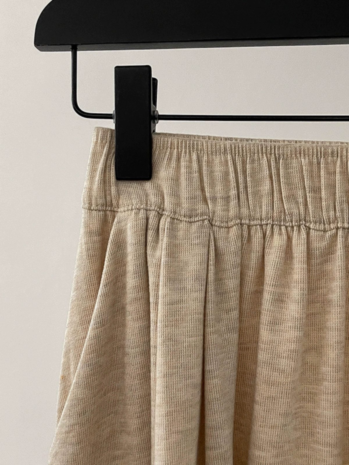 休闲百搭纯色松紧腰半身裙2024秋季新款韩版女装宽松百搭A字长裙 - Image 3