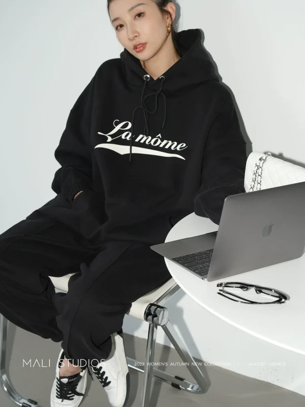 MALI｜美式复古休闲私服｜舒绒棉加厚连帽卫衣/短外套/束脚运动裤