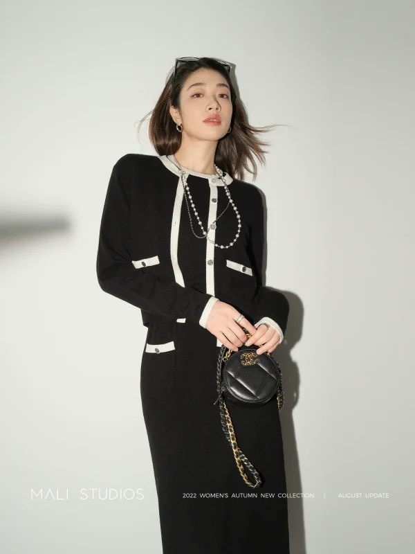 MALI｜定染巴素兰羊毛｜VTG复古撞色小香套装