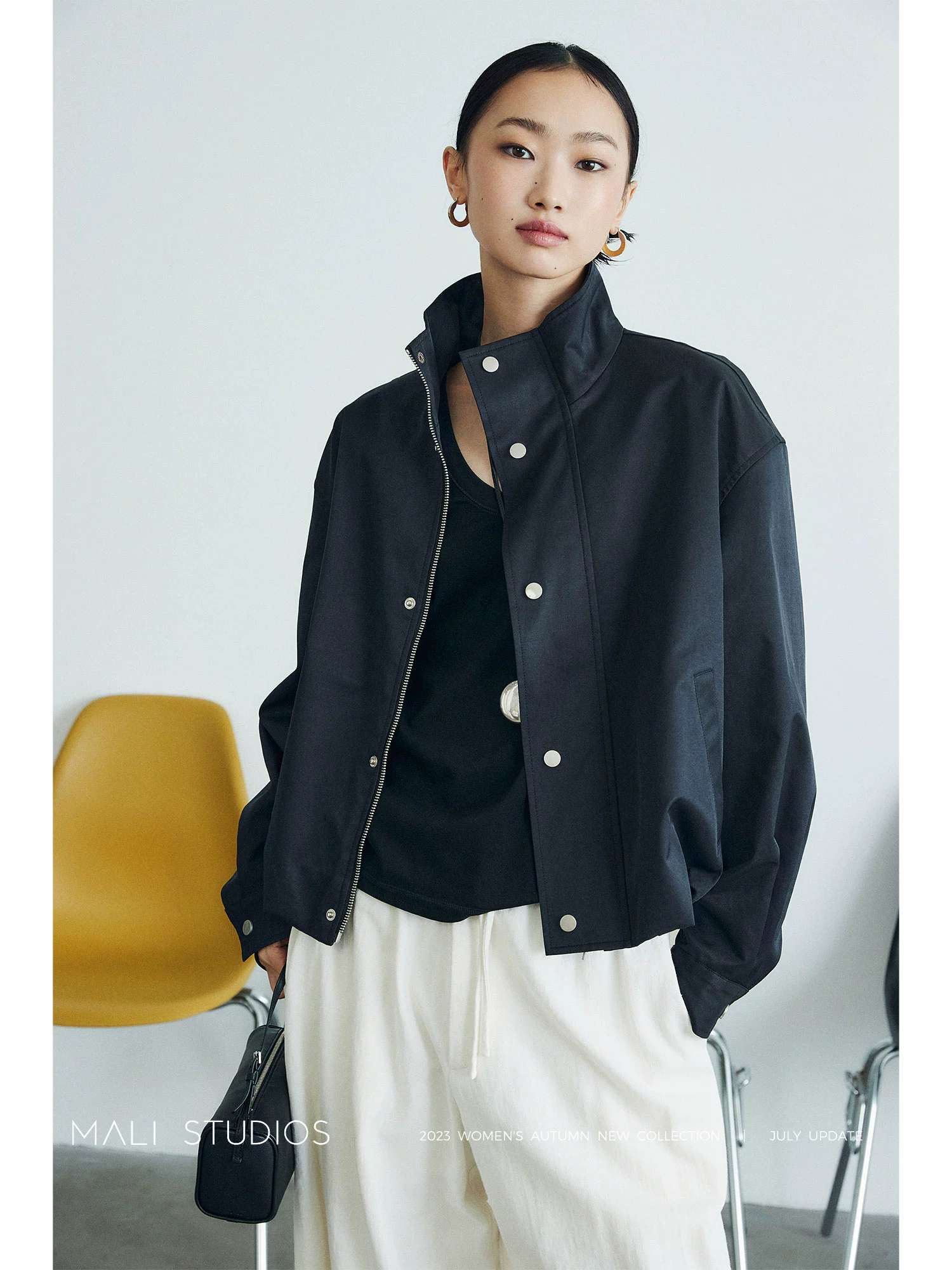 MALI|BF飒酷风_时髦百搭飞行夹克立领休闲外套 - Image 3