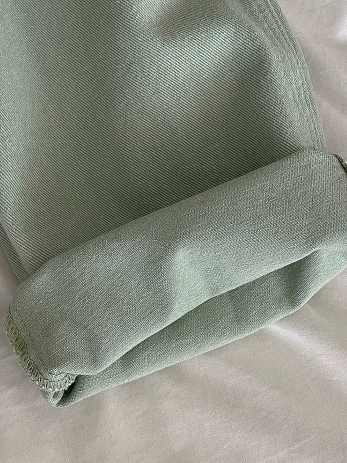 时尚气质纯色背带牛仔裤2024秋季新款韩版女装洋气百搭阔腿长裤潮 - Image 4