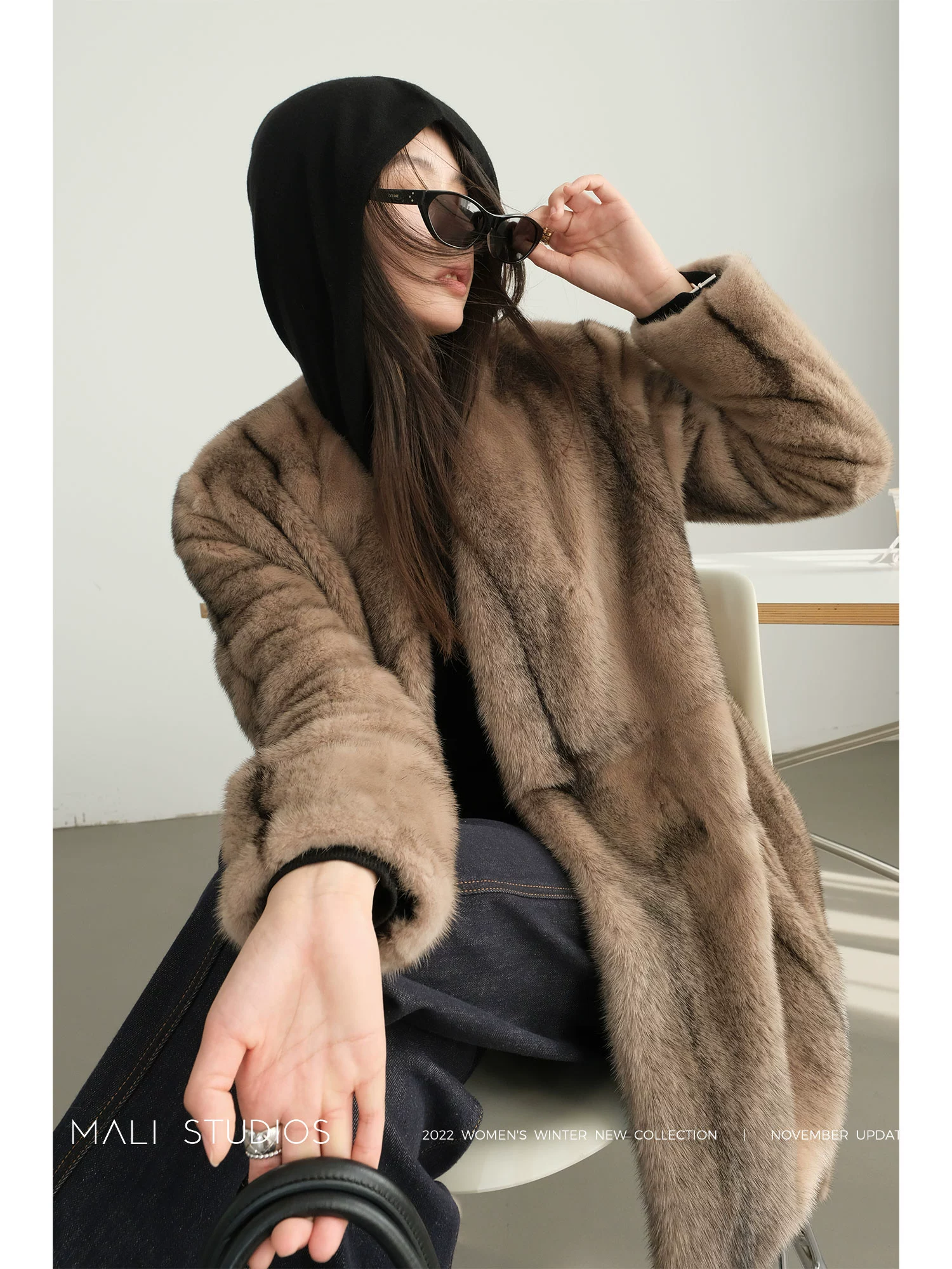 MALI|私服R0W秀款哥本哈根皮草拍卖行紫标天鹅绒中长&长款十字貂 - Image 3