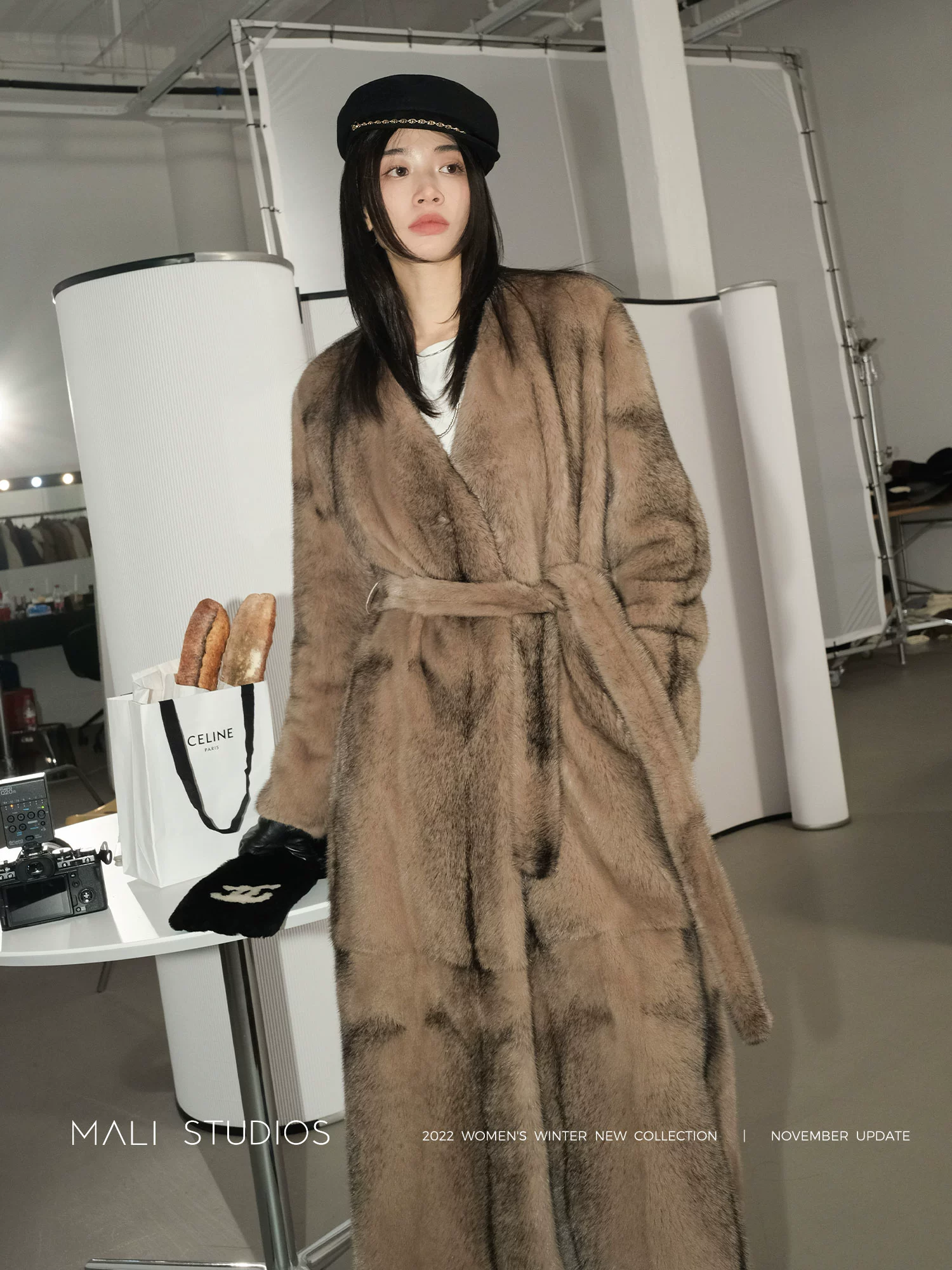 MALI|私服R0W秀款哥本哈根皮草拍卖行紫标天鹅绒中长&长款十字貂 - Image 2