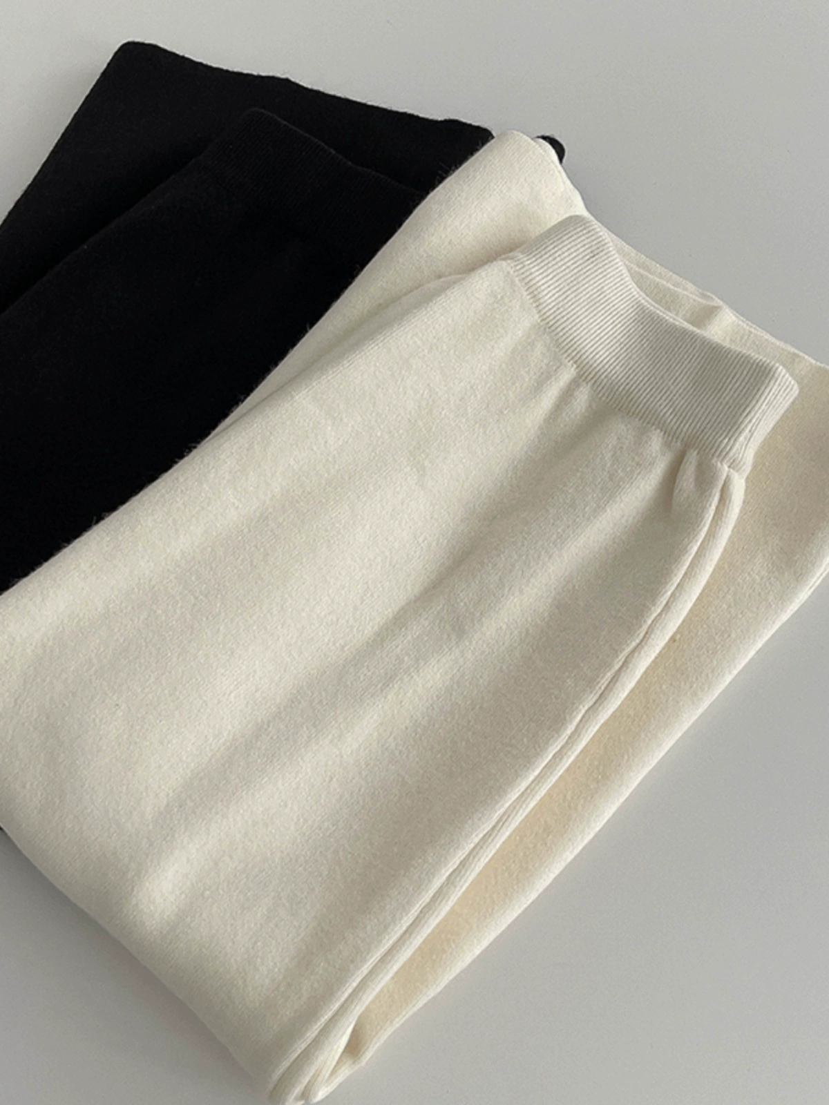 纯色针织甜美半身裙女装2024秋季新款韩版百搭宽松中长款A字裙潮 - Image 2