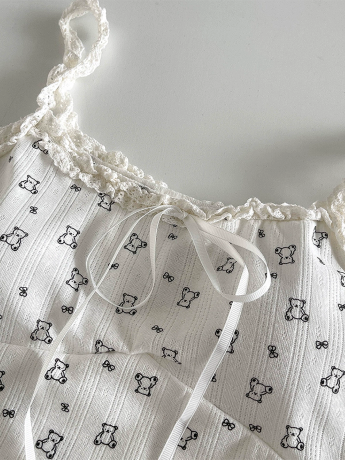 甜美蝴蝶结背心小吊带2024夏季新款女装百搭纯欲无袖印花美背上衣 - Image 3