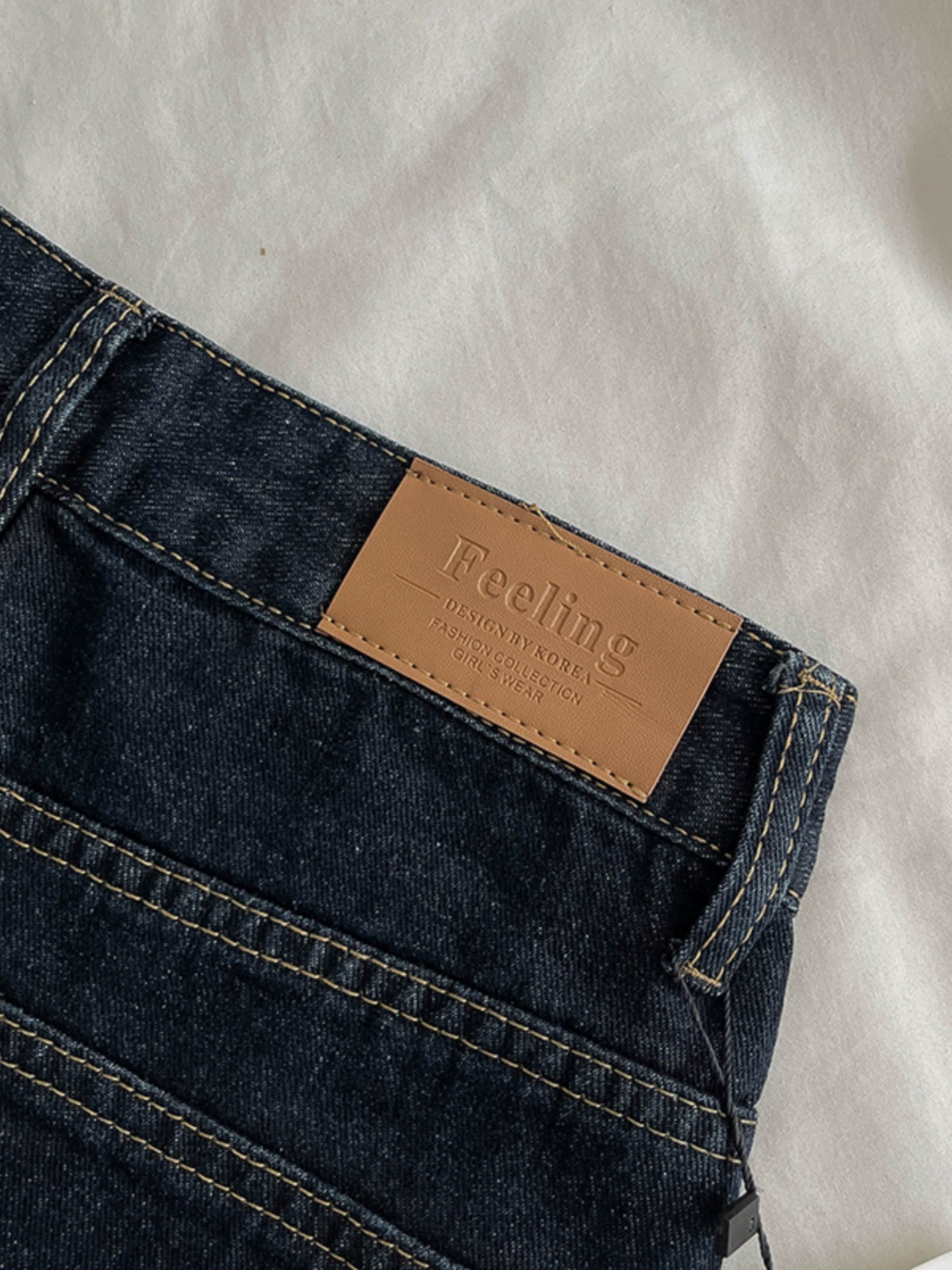 蓝牛仔裤女2024年秋季新款时尚宽松高腰百搭显瘦阔腿裤拖地长裤子 - Image 4