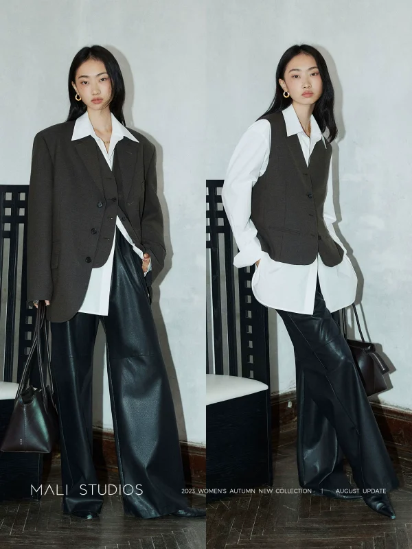 MALI|超A博主风意大利色织格纹精纺羊毛VTG叠穿经典老钱马甲西装