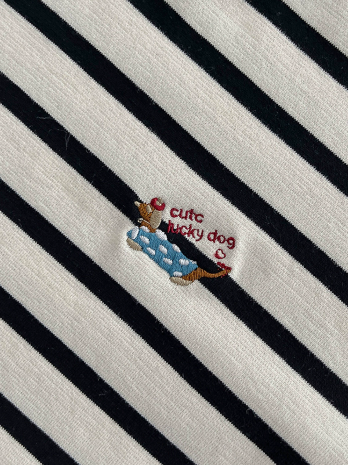 元气条纹撞色宽松长袖T恤2024秋季新款韩版女装包边套头长袖上衣 - Image 3