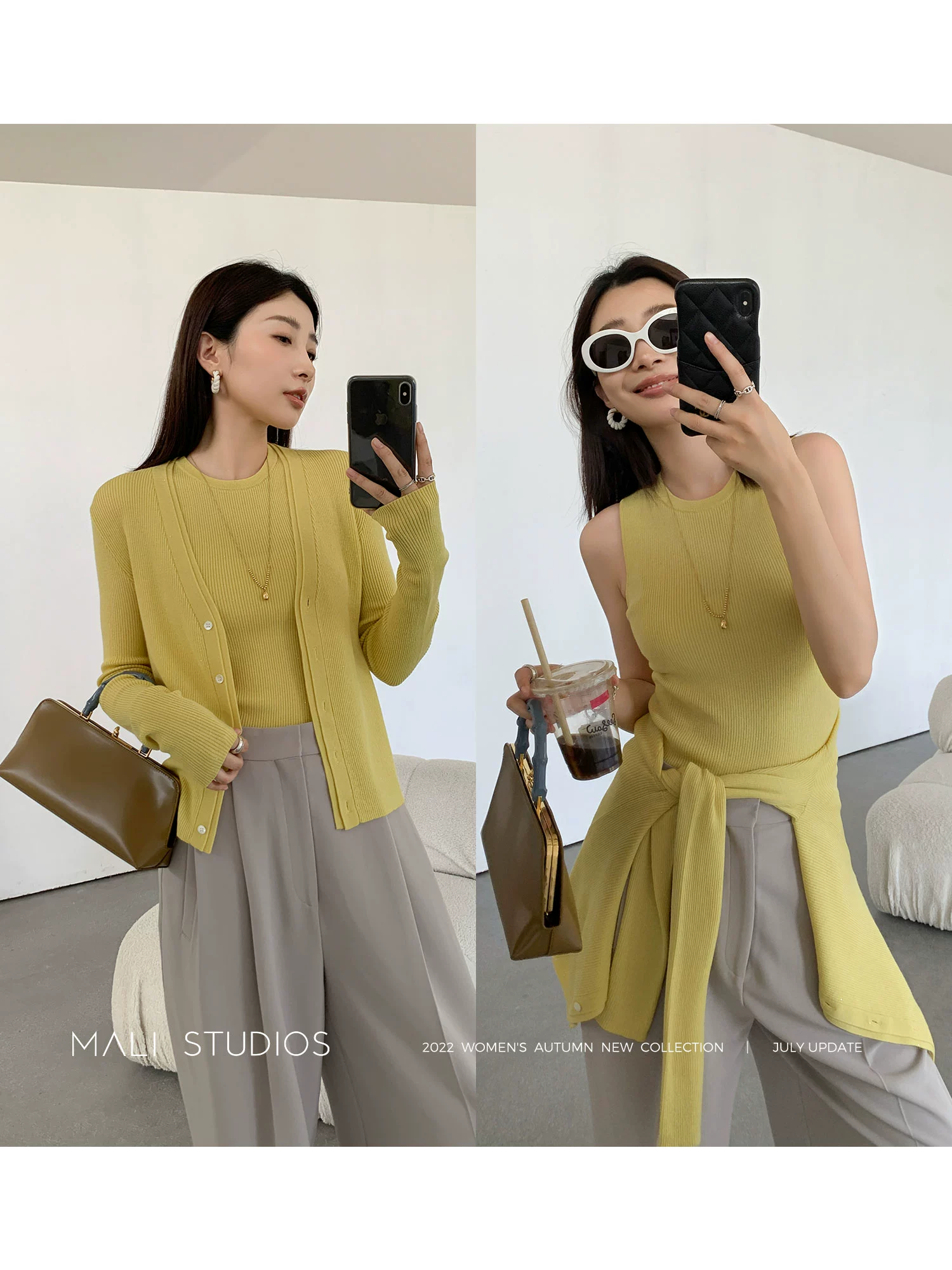 MALI INS时髦百搭|新澳60S及细羊毛定制珠片针织背心/开衫