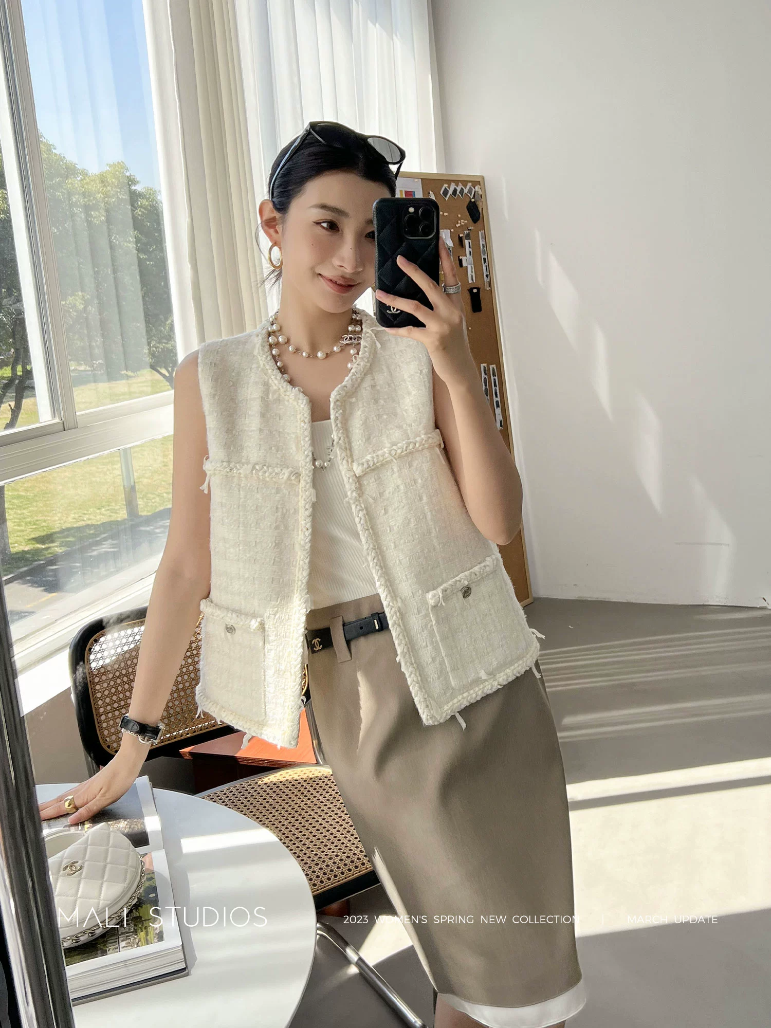 MALI|法式优雅随性_日本进口编织肌理感春夏小香风马甲背心 - Image 2