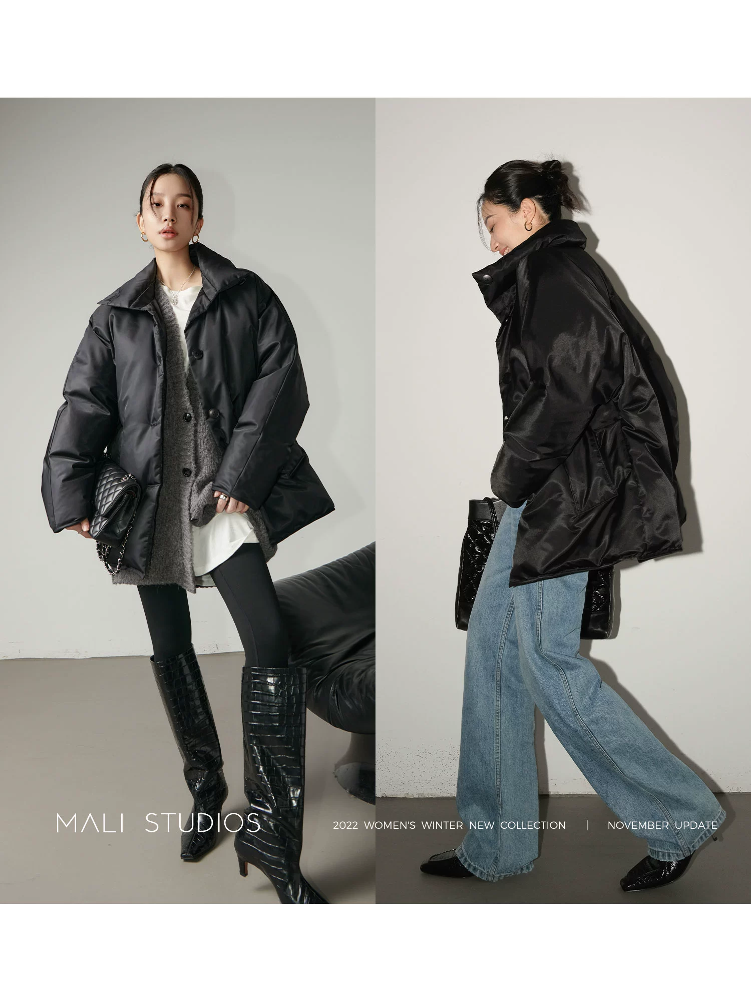 MALI|时髦JACKET_OVERSIZE蝙蝠袖大廓形羽绒服 - Image 4