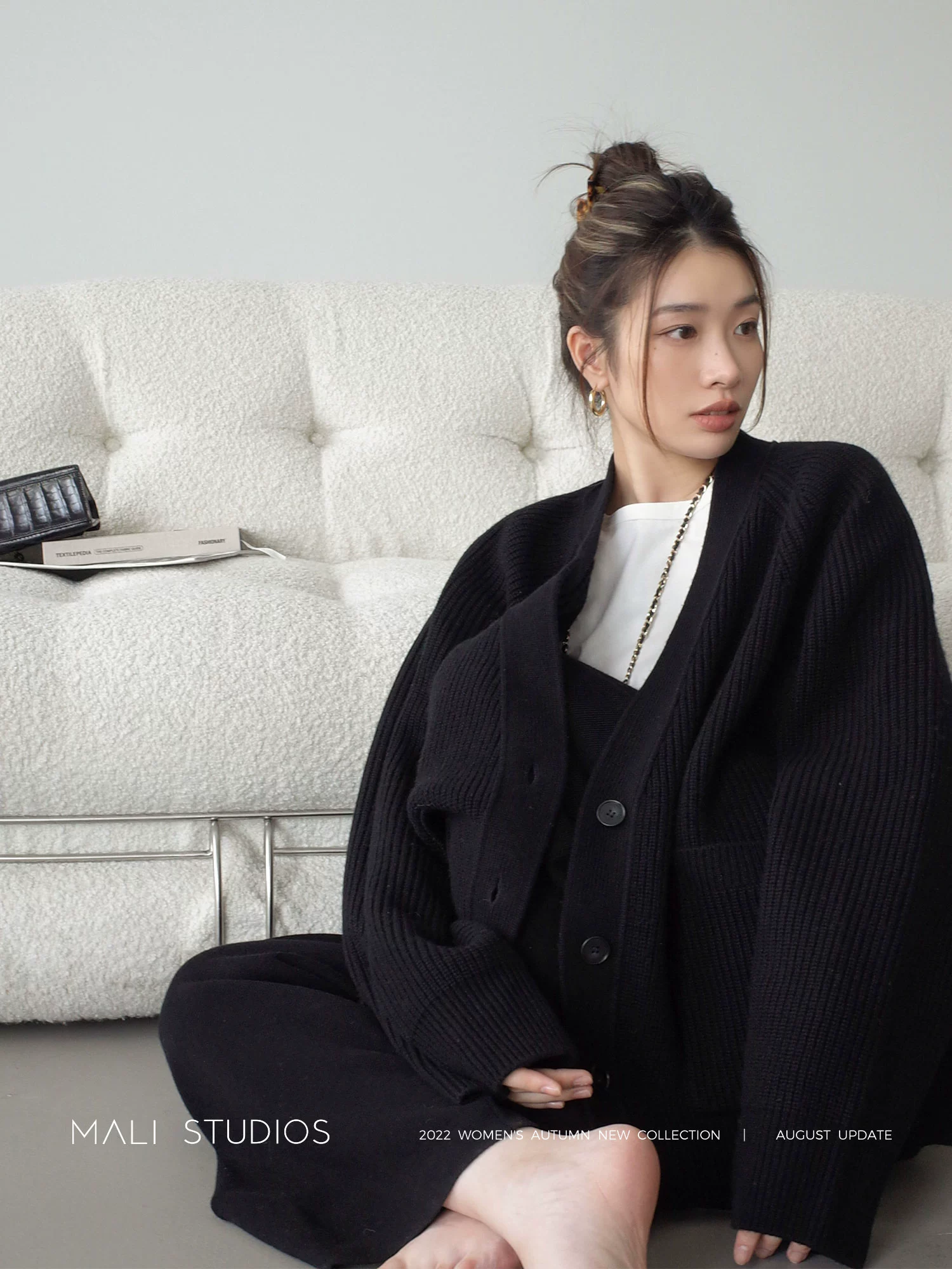 MALI|法式慵懒私服|定制可机洗粗纺羊毛套装吊带裙/开衫/阔腿裤