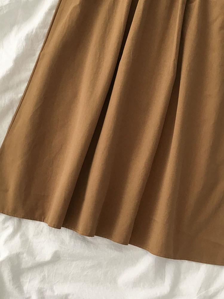 微胖女生中长款连衣裙2024年春秋新款女韩版流行港风无袖背带裙子 - Image 3