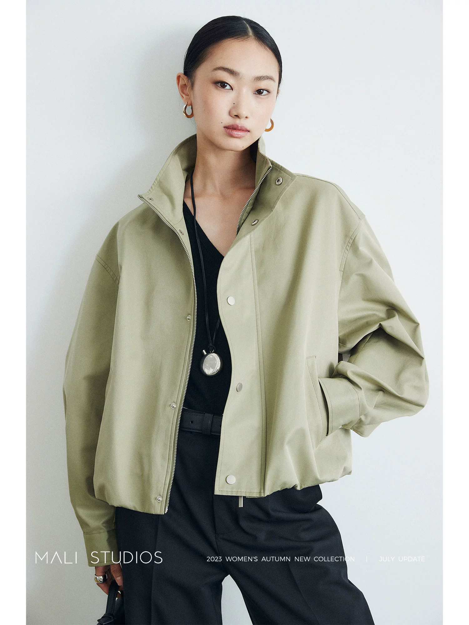 MALI|BF飒酷风_时髦百搭飞行夹克立领休闲外套