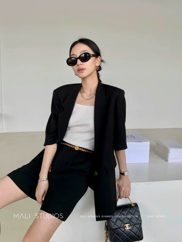 日本进口仿麻/时装感醋酸｜五分袖直身廓西&经典西裤