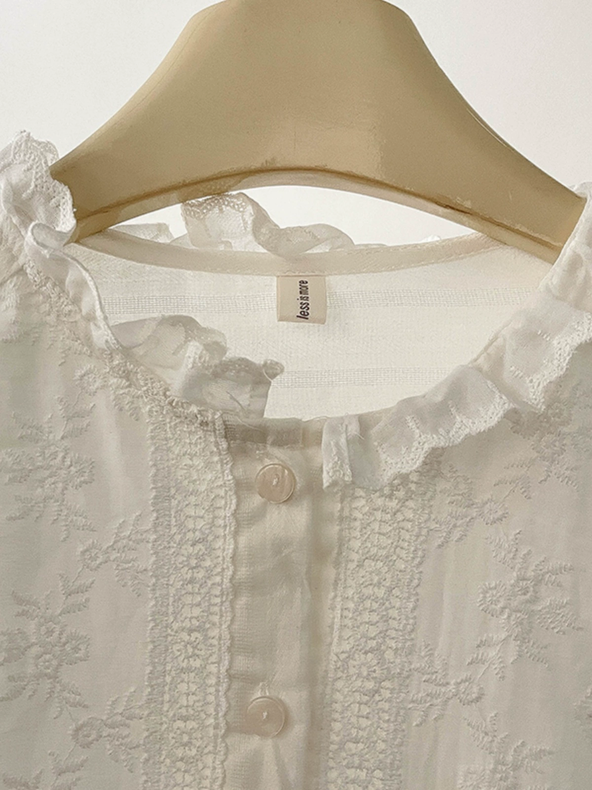 蕾丝花边百搭长袖开衫衬衫2024秋季新款韩版女装宽松显瘦百搭上衣 - Image 3