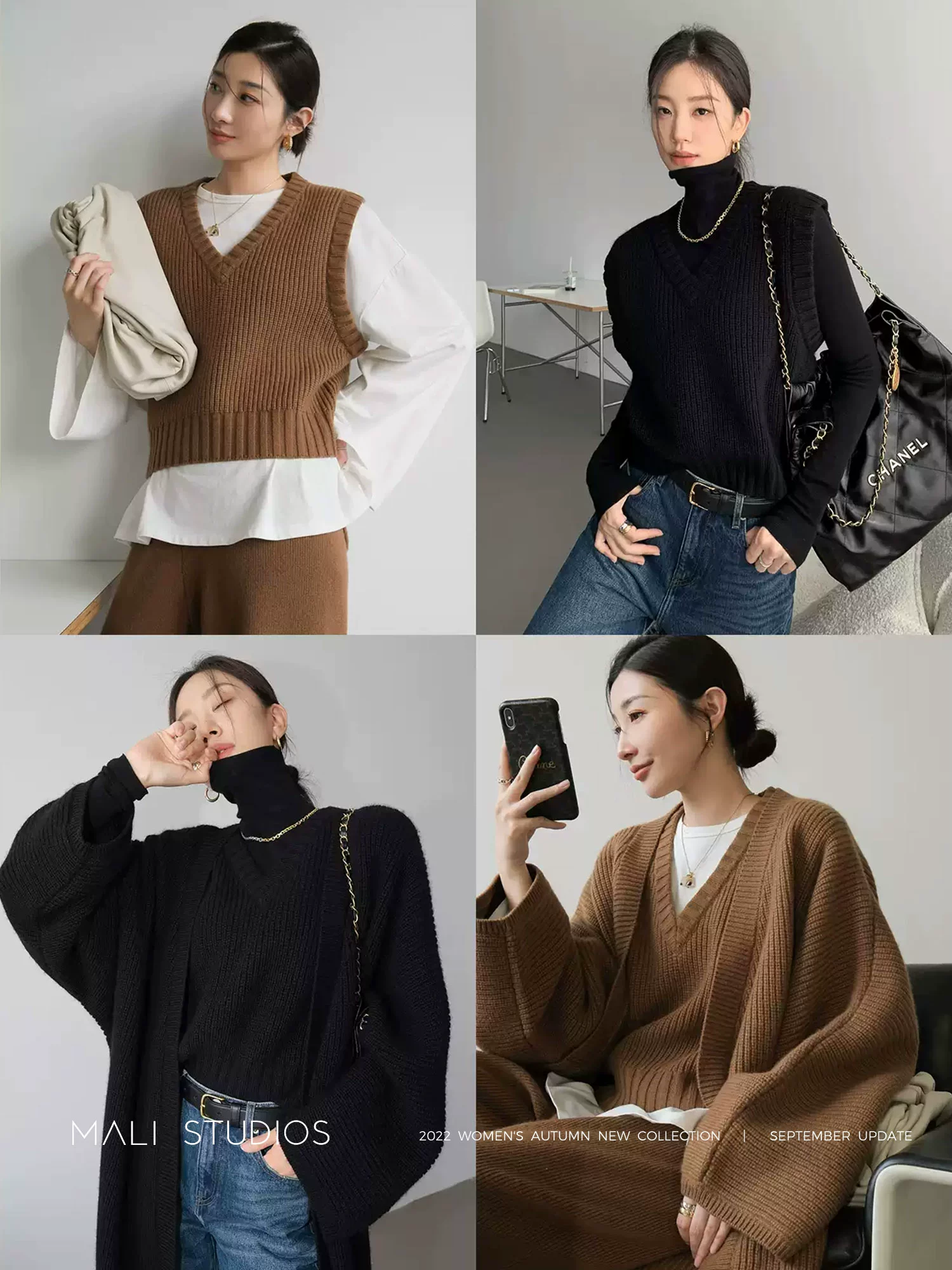 MALI|慵懒风高级时髦|牦牛绒羊毛/羊毛混纺针织三件套 - Image 2