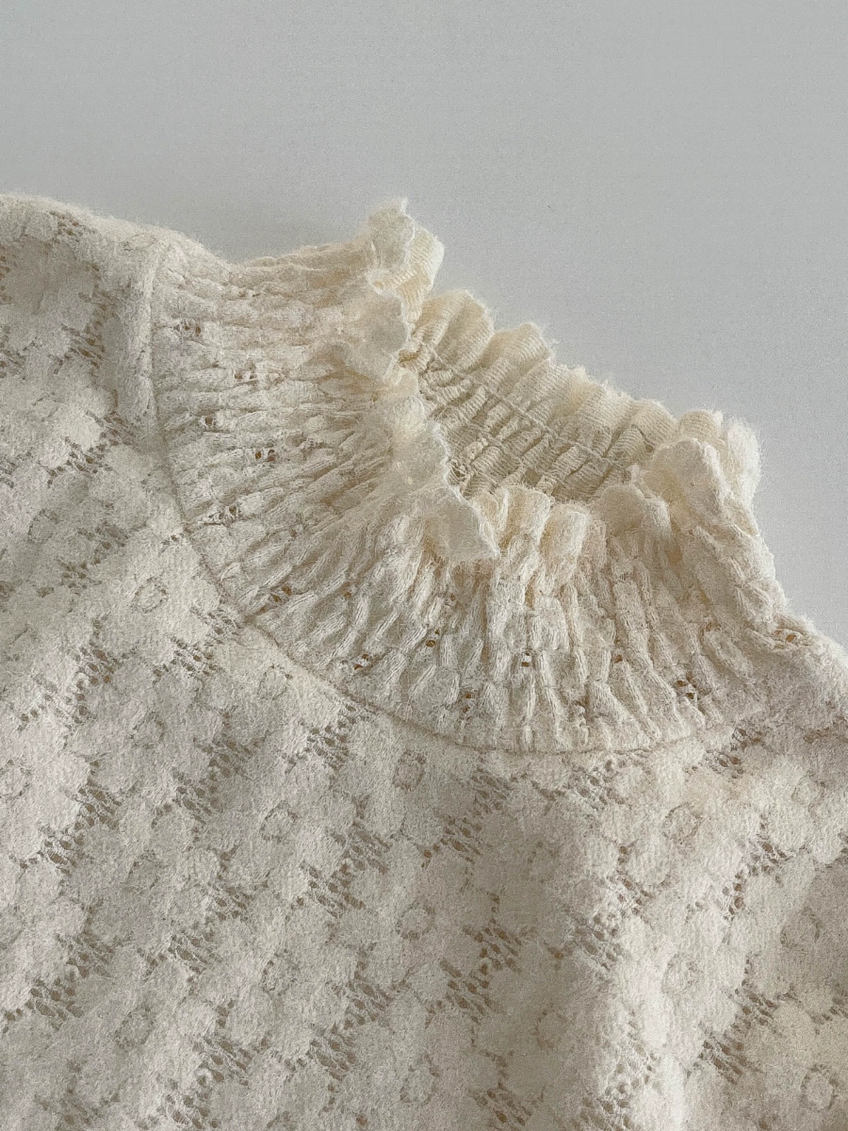 爱心纽扣紫色减龄针织衫2024秋季新款韩版女加绒磨毛立领打底衫潮 - Image 3