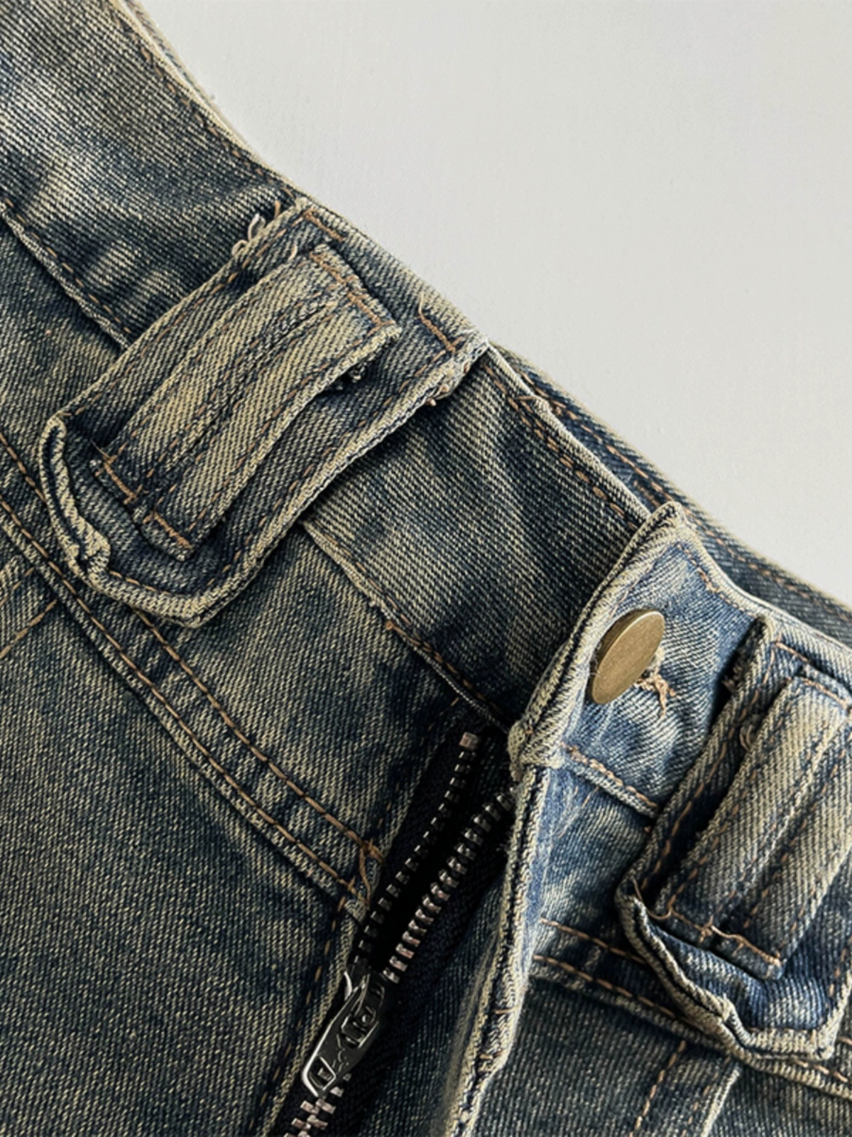 复古蓝色牛仔半身裙2024夏季新款女装百搭高腰短款防走光a字短裙 - Image 2