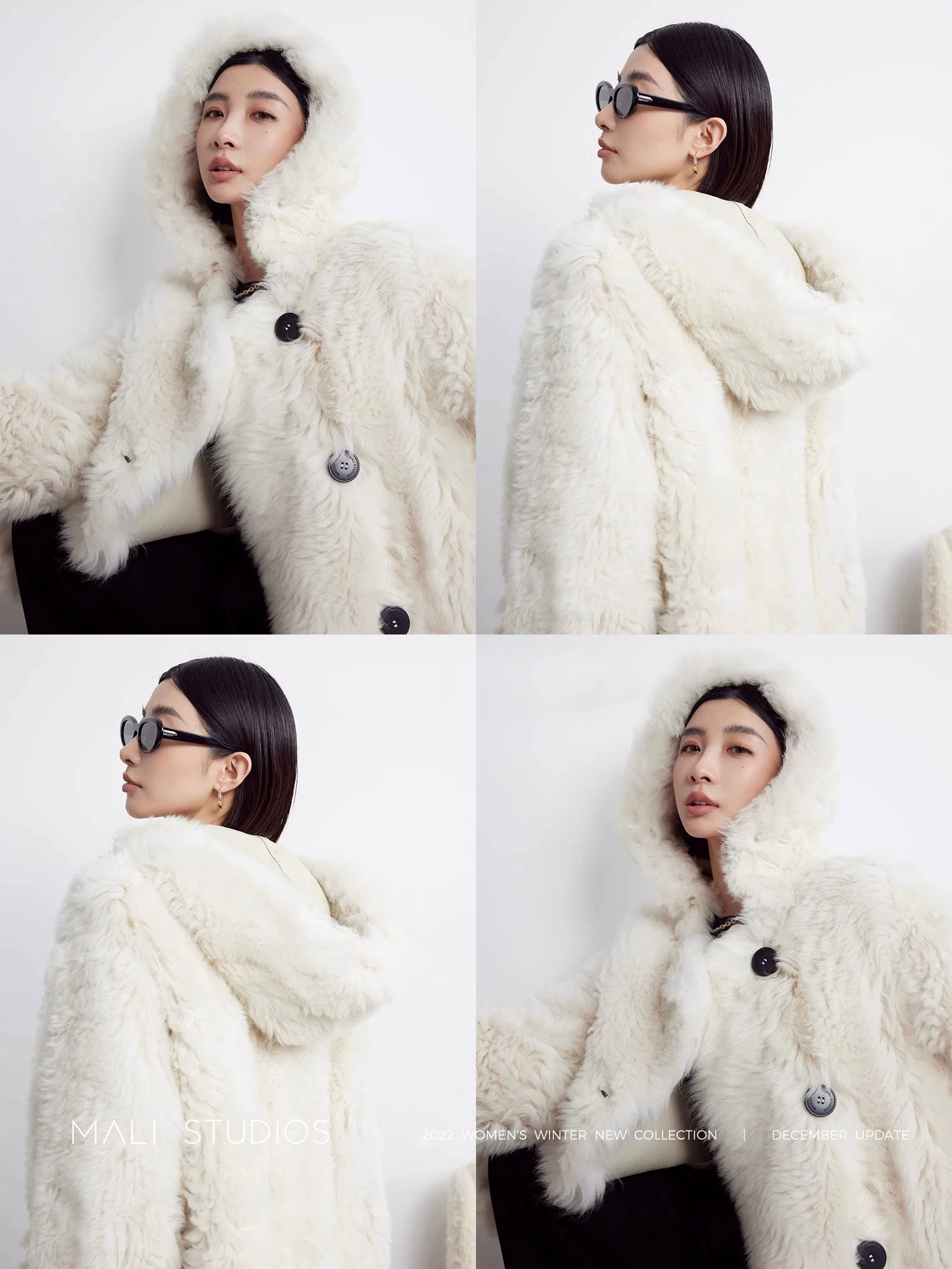 MALI|“经典大白熊系列”_进口托斯卡纳半卷系列连帽短/中长皮草 - Image 2