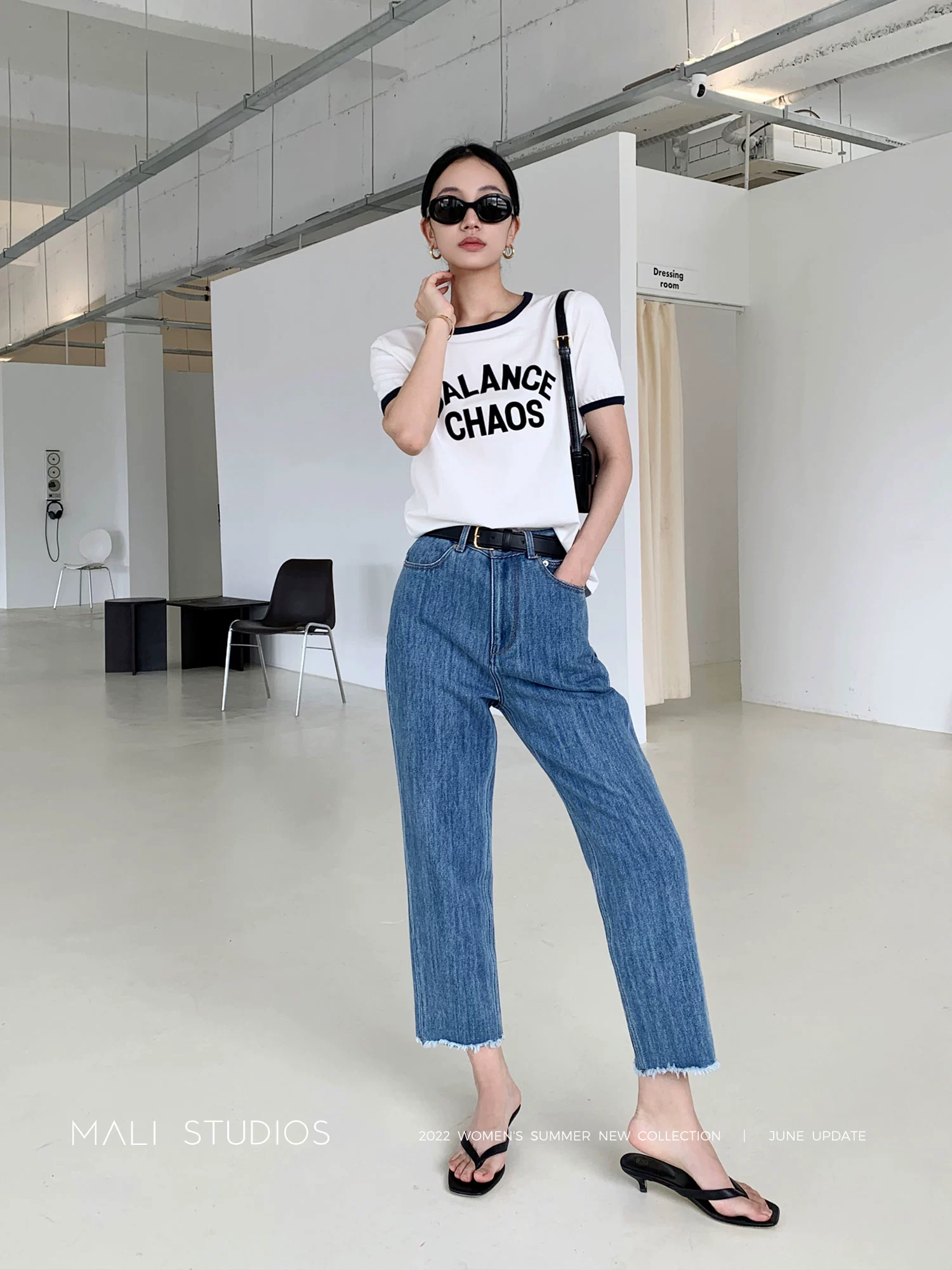 强捻双股纱|时髦百搭高质量水洗新疆长绒棉毛边七分裤 - Image 5