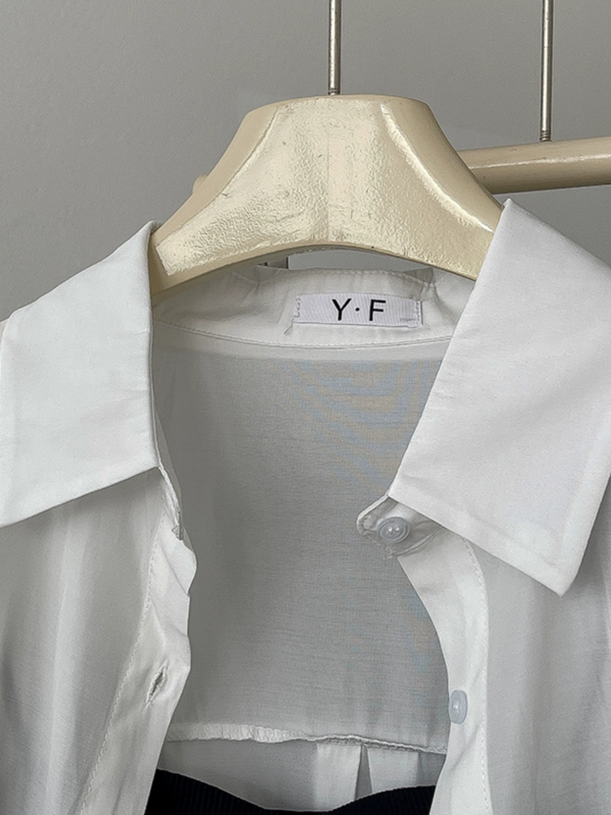 时尚纯色翻领长袖防晒衬衫2024夏季新款韩版女吊带背心垂感休闲裤 - Image 2