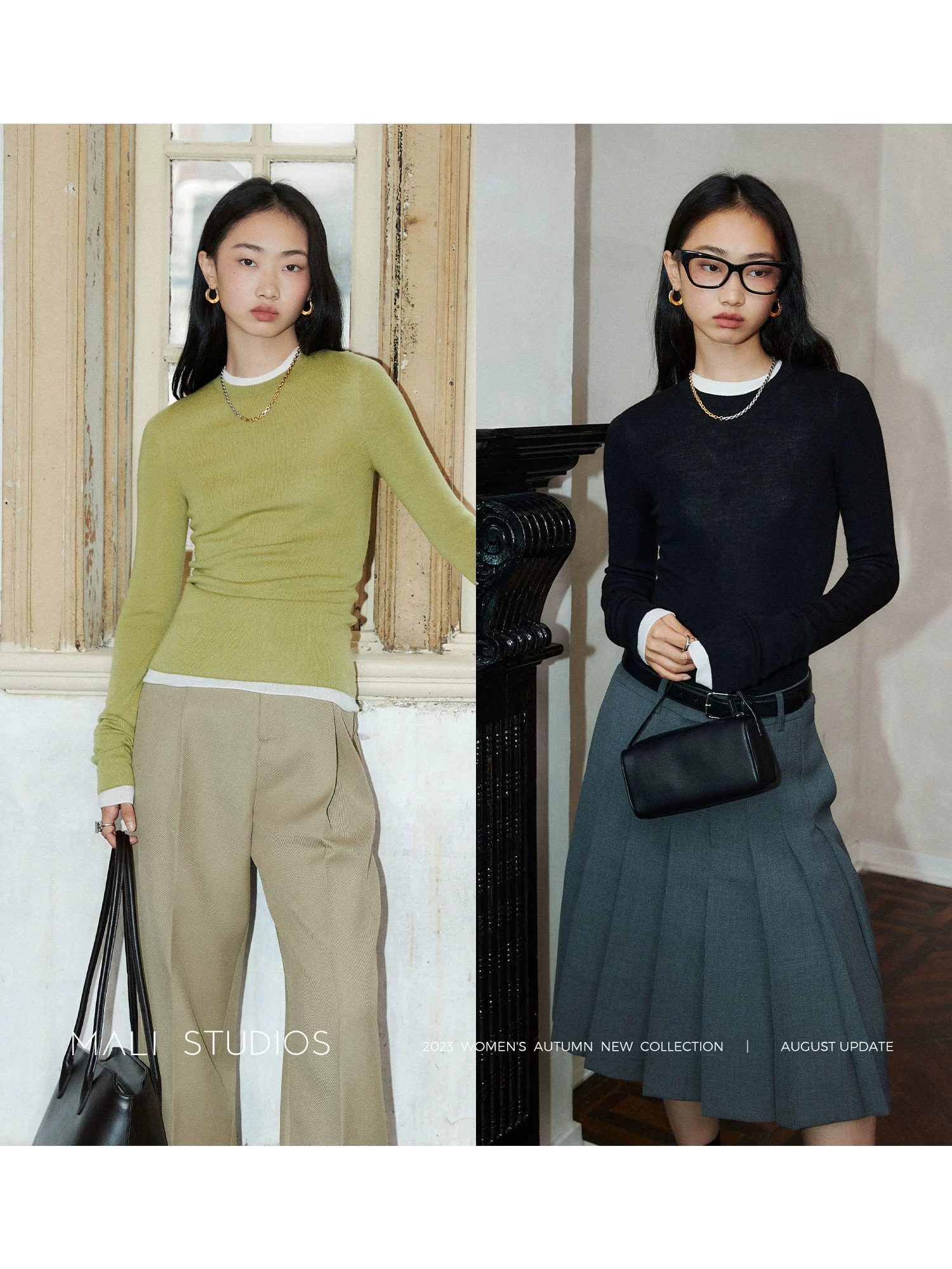 MALI|Biella140S/120S极细羊毛日本无缝全成型多领型打底 - Image 5