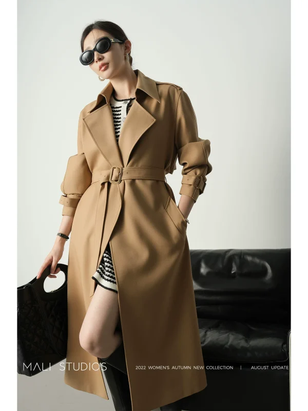 MALI|重磅精纺羊毛|INS博主款 垂坠感长/中长风衣