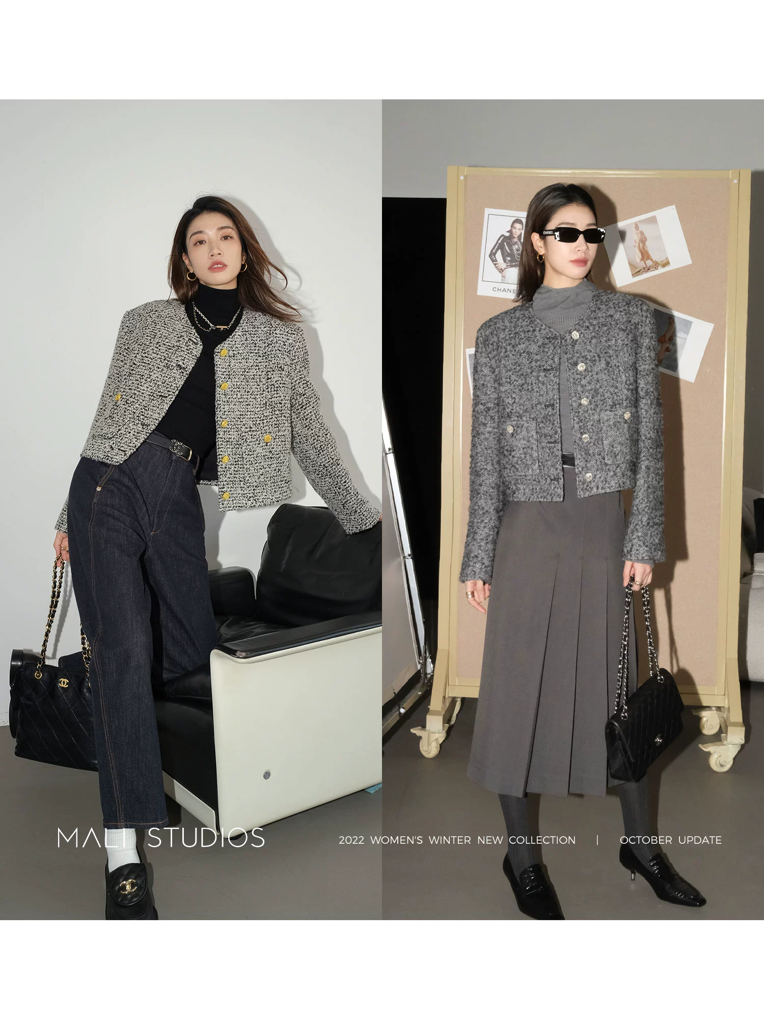 MALI|意大利进口圈圈纱 CE风时髦箱型外套 - Image 5