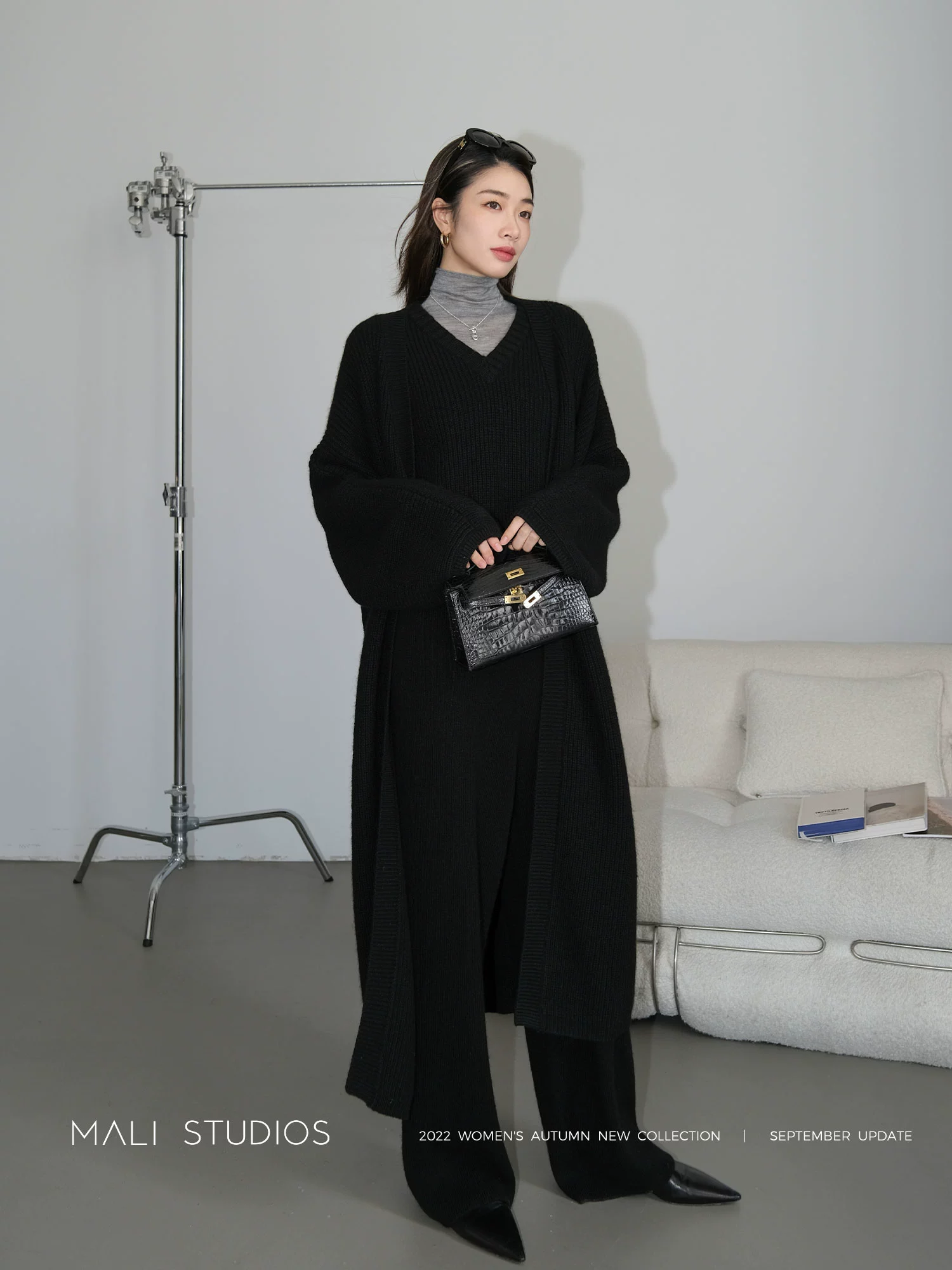 MALI|慵懒风高级时髦|牦牛绒羊毛/羊毛混纺针织三件套 - Image 3