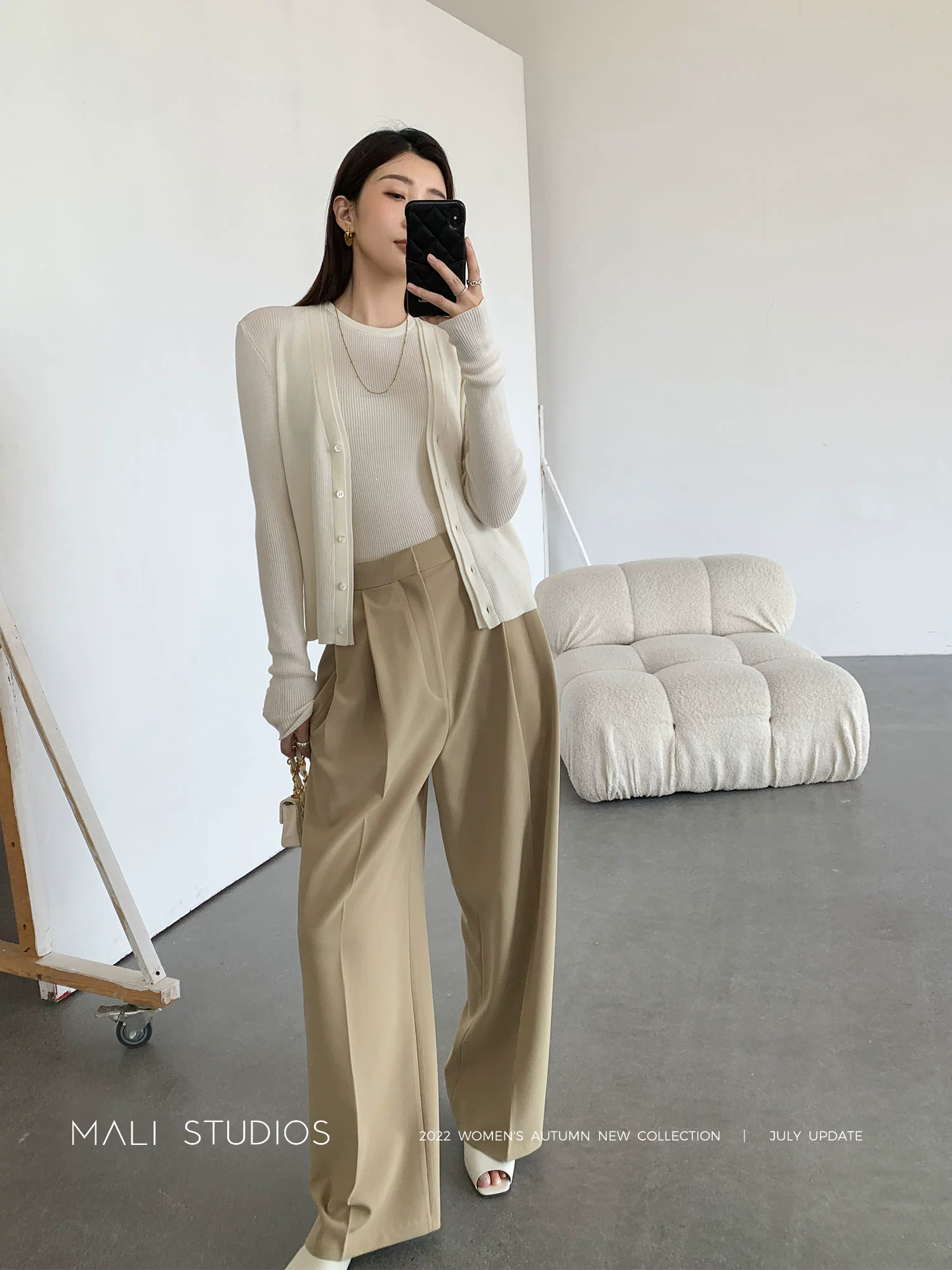 MALI INS时髦百搭|新澳60S及细羊毛定制珠片针织背心/开衫 - Image 2