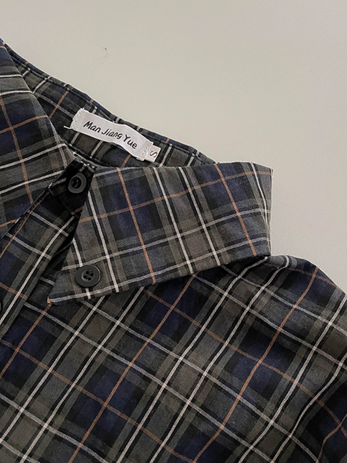 男友风气质格子时尚衬衫2024秋季新款韩版女百搭休闲纽扣开衫上衣 - Image 4