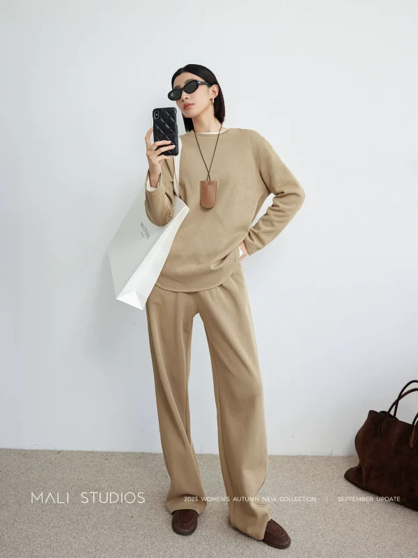 MALI｜Clean Fit極简松弛_抗皱舒适卫衣长裤套装