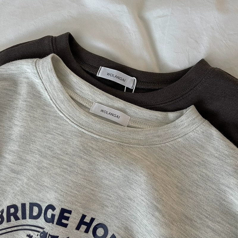 个性休闲时尚印花长袖卫衣2024秋季新款女学院风宽松百搭圆领上衣 - Image 3