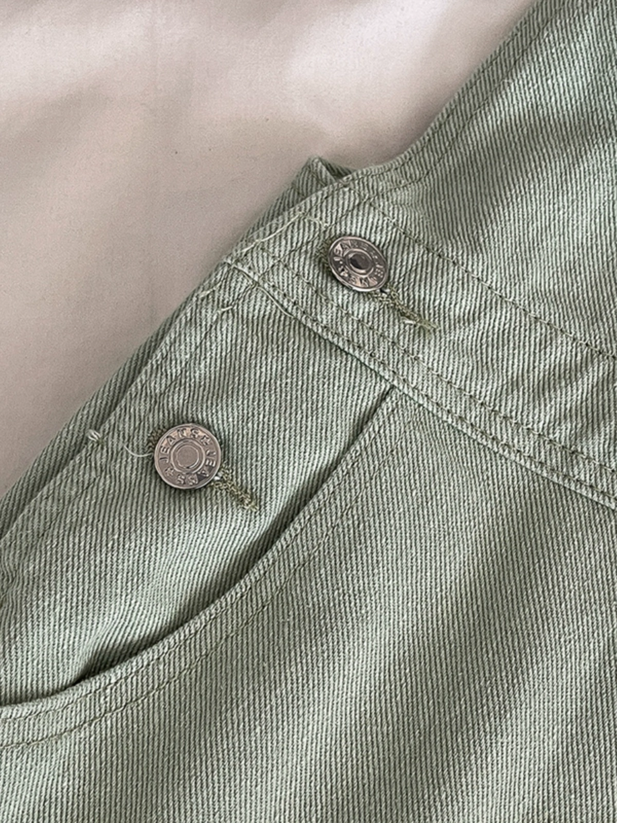 时尚气质纯色背带牛仔裤2024秋季新款韩版女装洋气百搭阔腿长裤潮 - Image 3