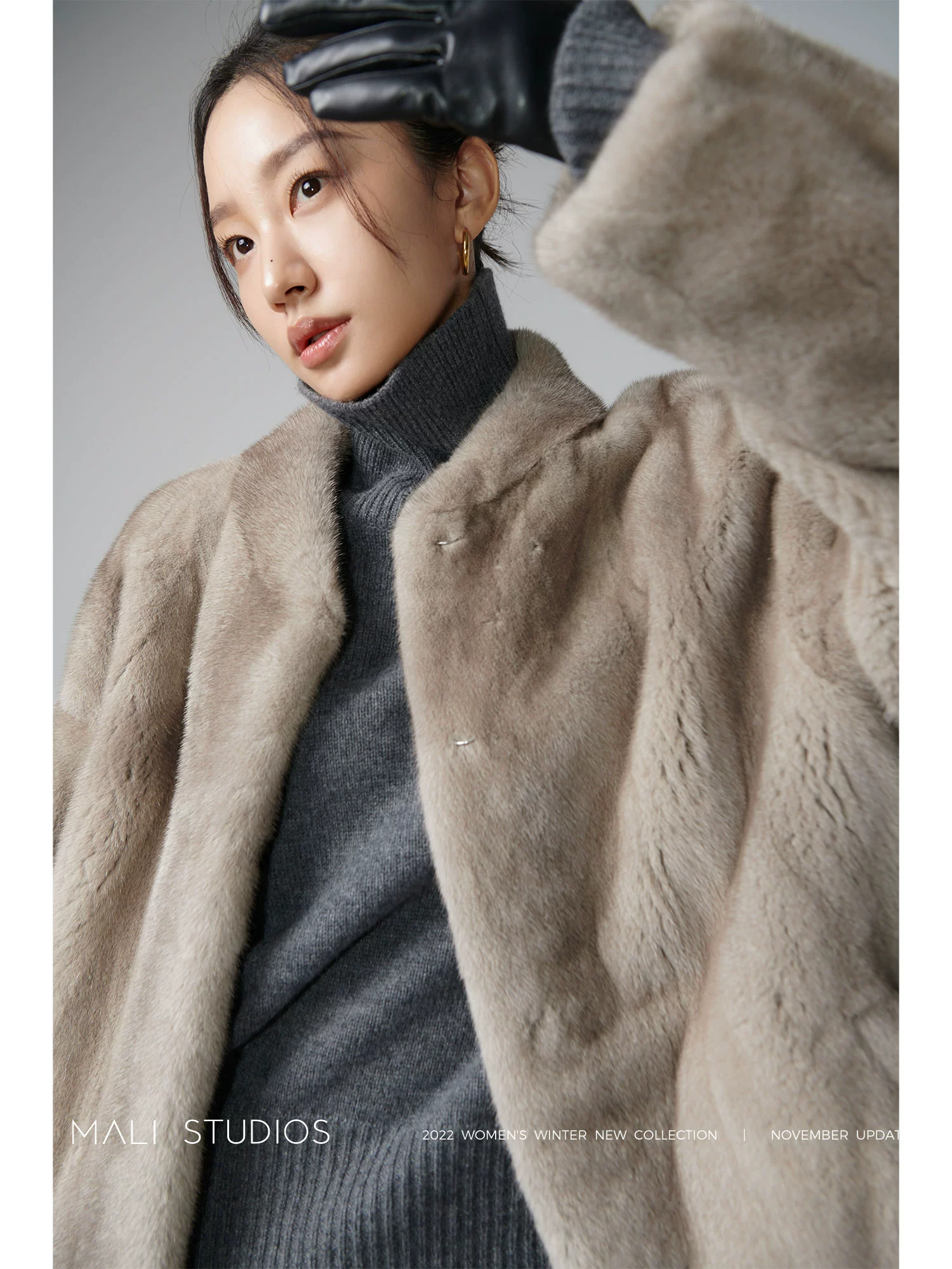 MALI|丹麦进口皇冠天鹅绒_时髦年轻休闲夹克水貂外套 - Image 5