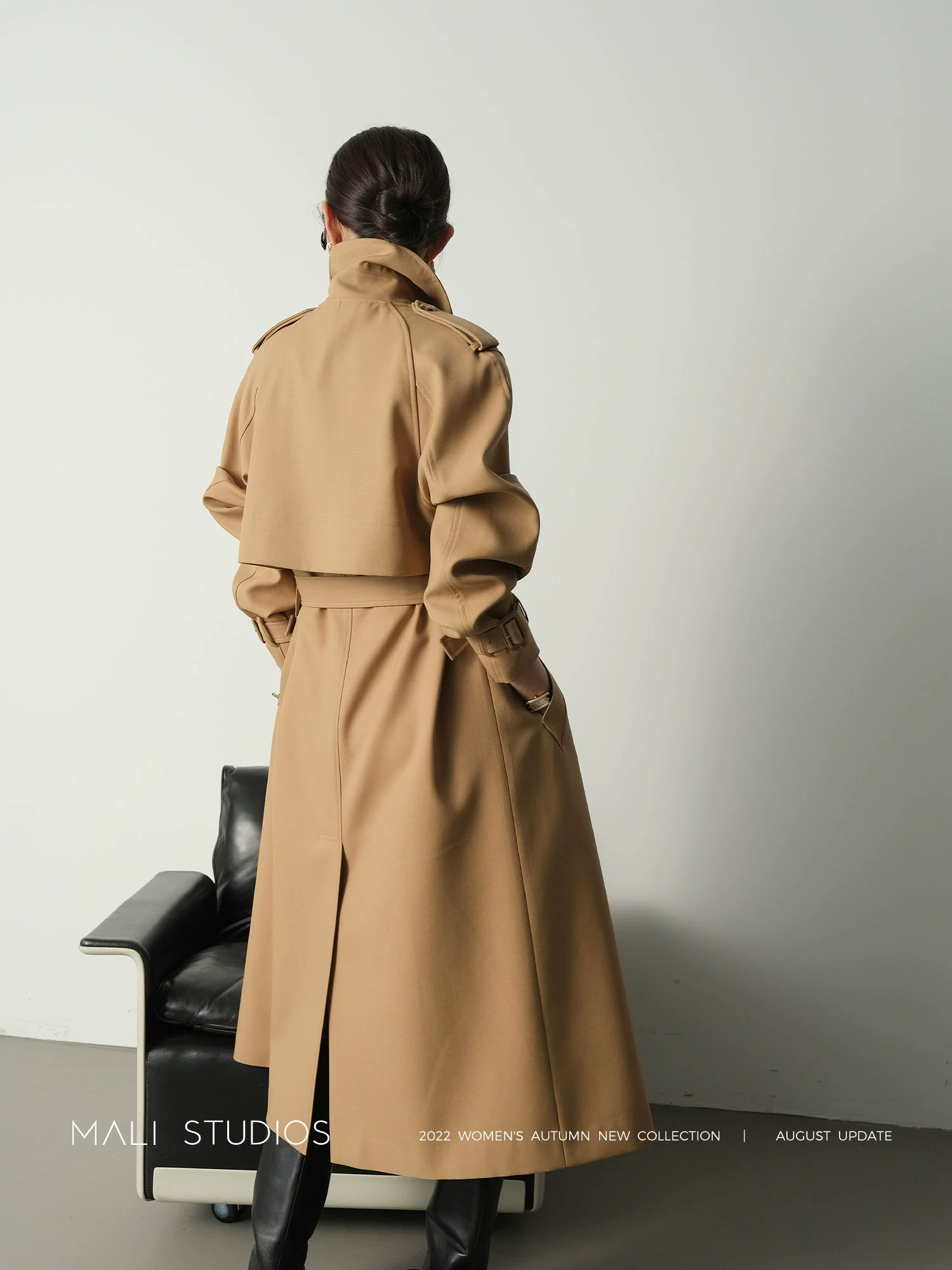 MALI|重磅精纺羊毛|INS博主款 垂坠感长/中长风衣 - Image 3