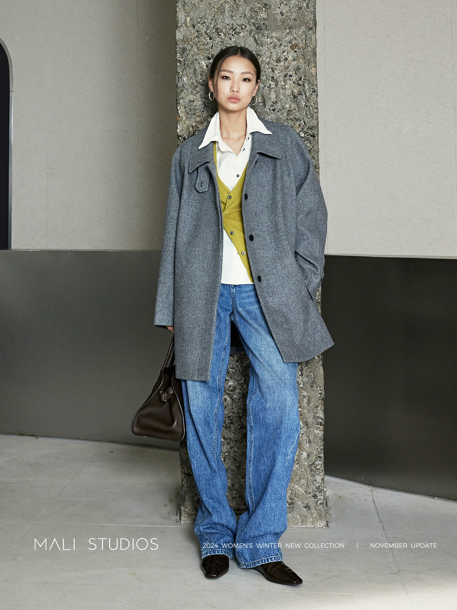 MALI | 经典休闲风复古水洗直筒收脚牛仔神裤 - Image 2