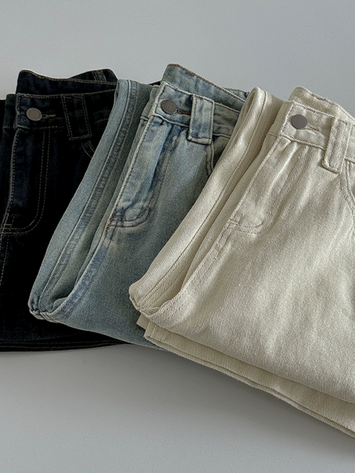 百搭高腰显瘦阔腿牛仔裤2024夏季新款韩版女装流行时尚宽松九分裤 - Image 2