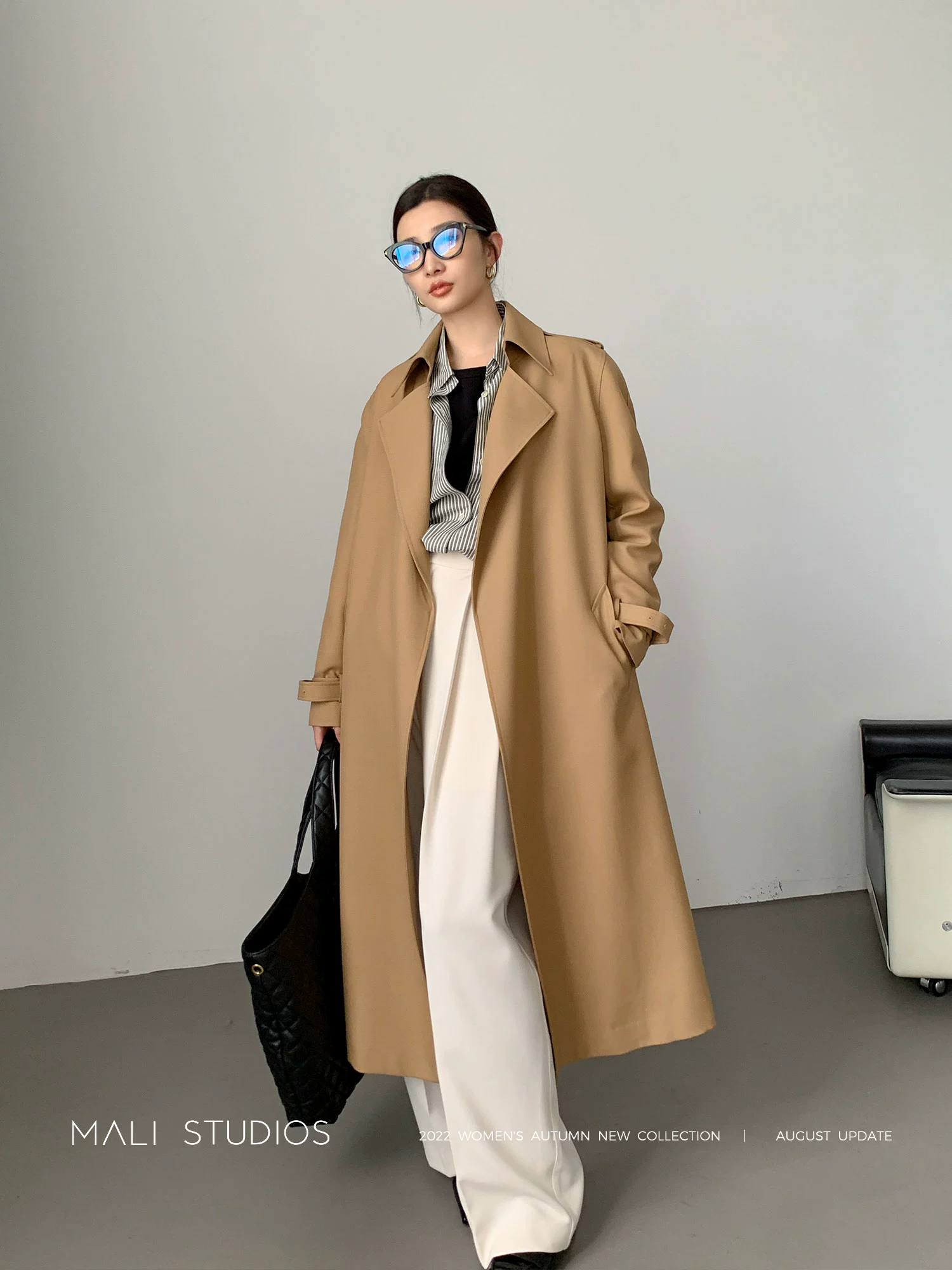 MALI|重磅精纺羊毛|INS博主款 垂坠感长/中长风衣 - Image 5