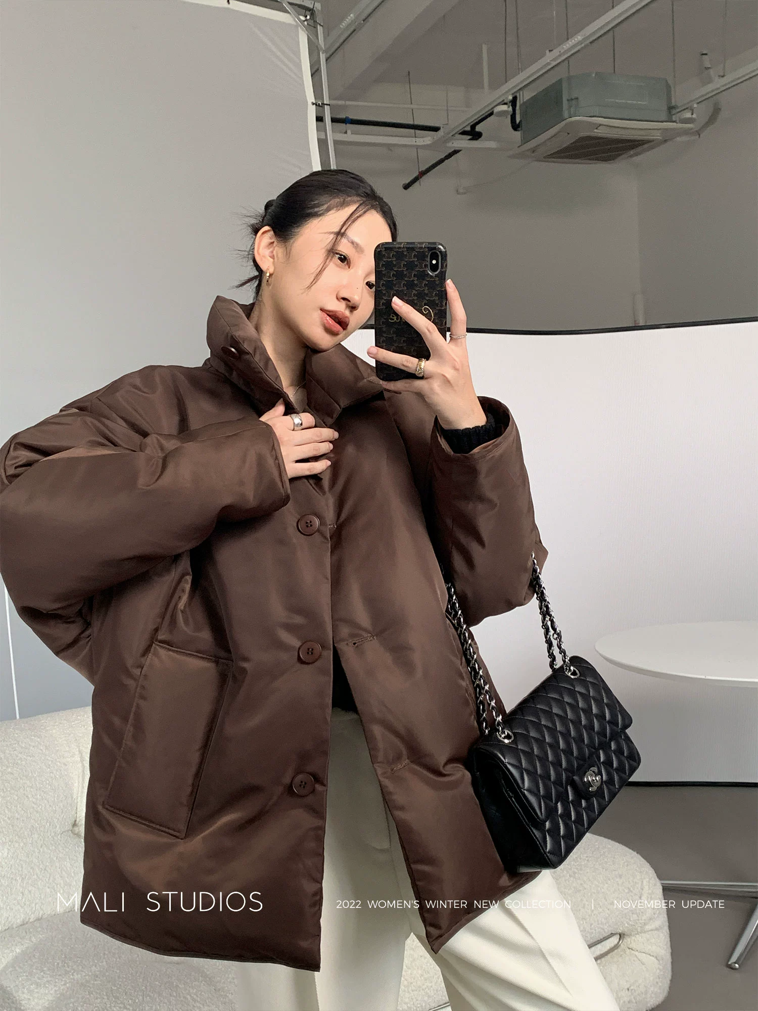 MALI|时髦JACKET_OVERSIZE蝙蝠袖大廓形羽绒服 - Image 5