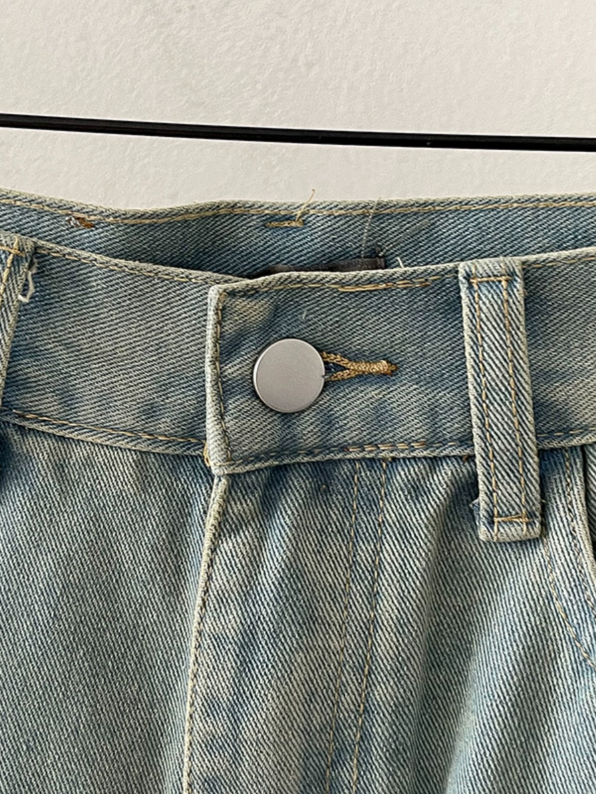 高腰复古毛边牛仔半身裙2024年夏季新款女装气质百搭显瘦a字裙潮 - Image 2