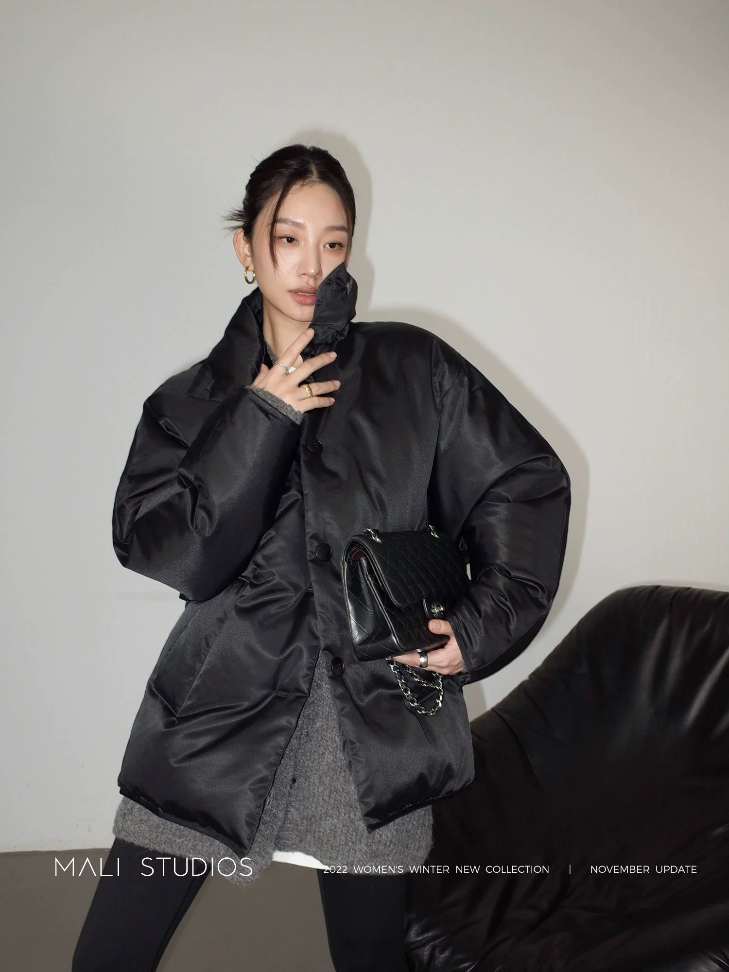 MALI|时髦JACKET_OVERSIZE蝙蝠袖大廓形羽绒服