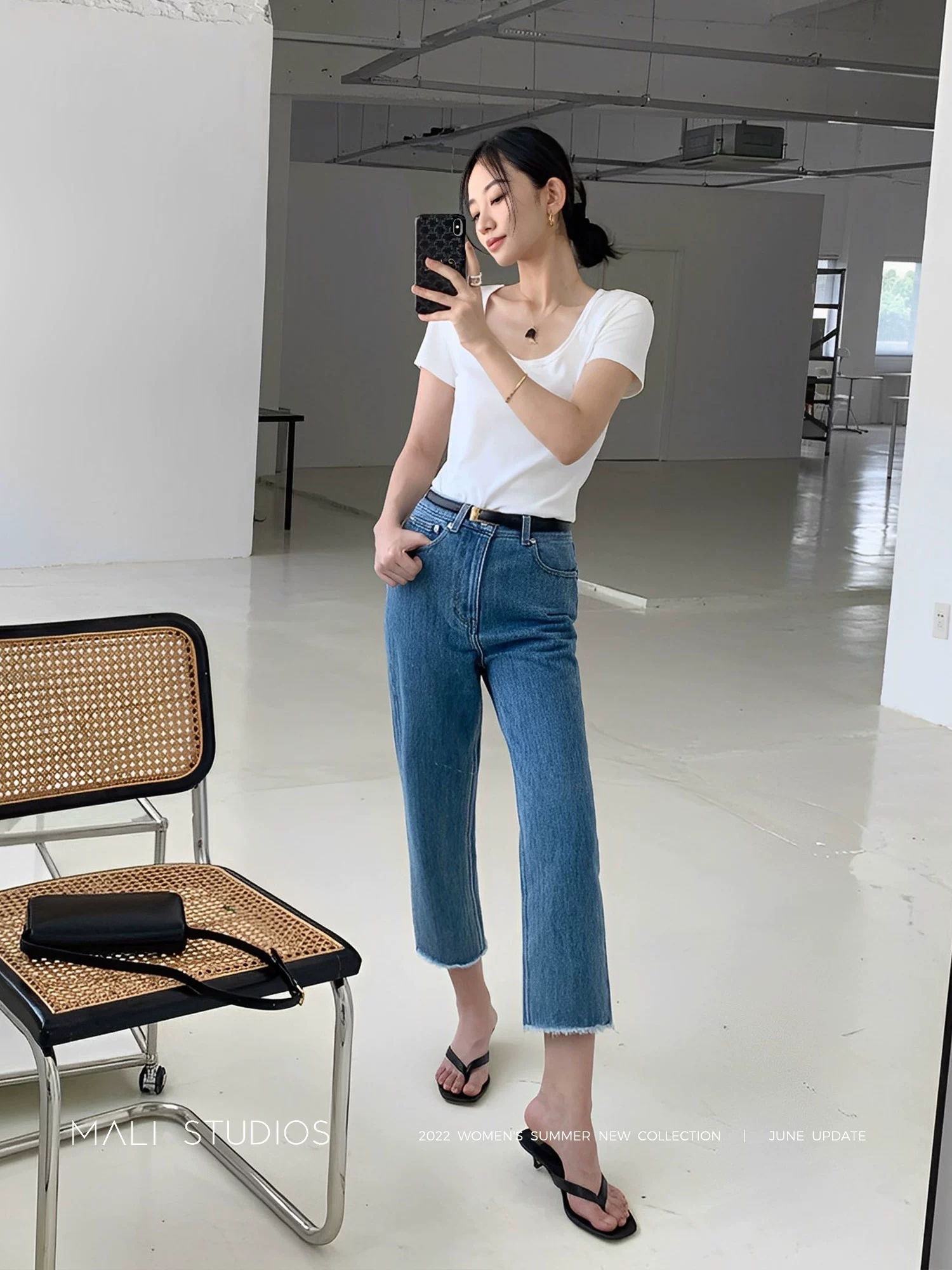 强捻双股纱|时髦百搭高质量水洗新疆长绒棉毛边七分裤 - Image 2