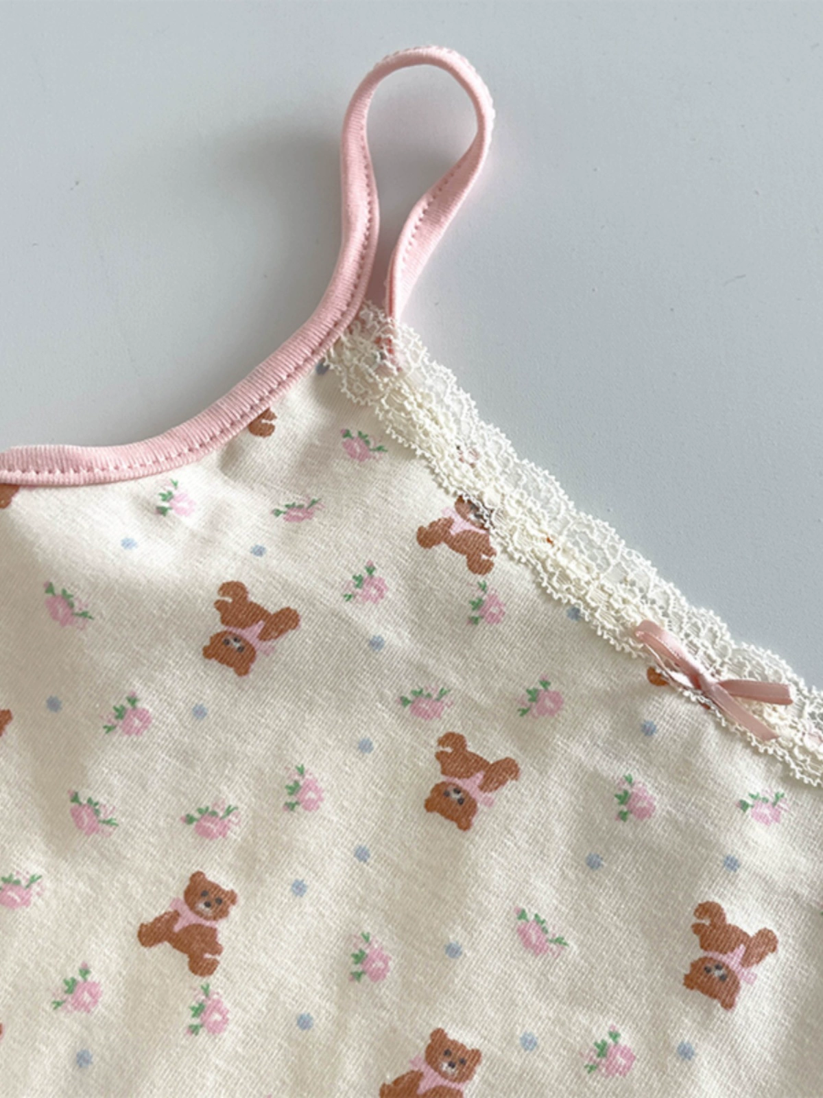 甜美蕾丝花边碎花吊带背心2024夏季新款韩版女装短款多色美背上衣 - Image 4