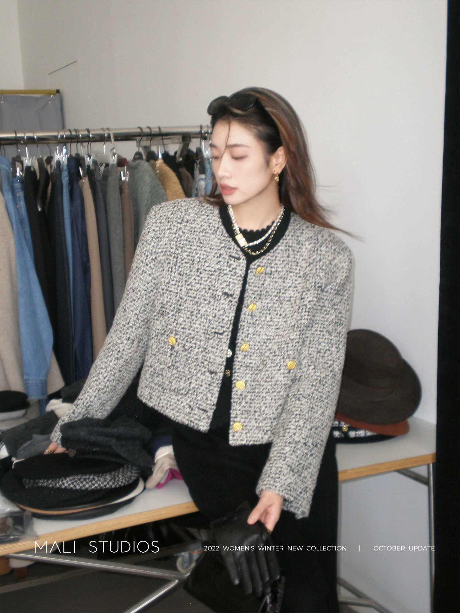 MALI|意大利进口圈圈纱 CE风时髦箱型外套 - Image 4