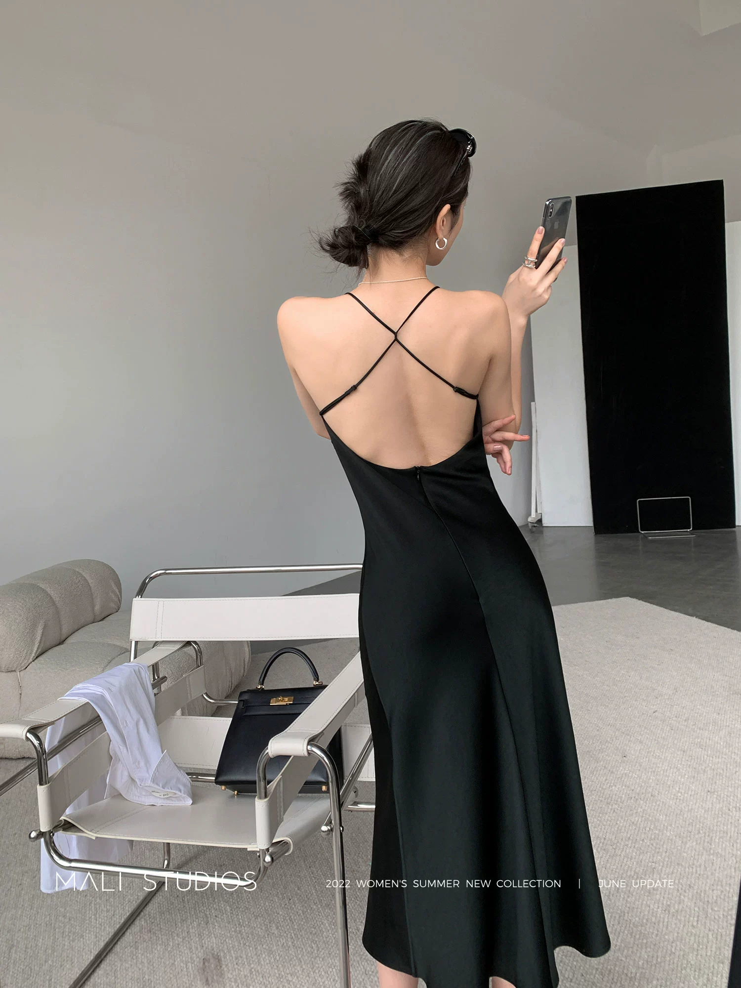 法式醋酸缎面|优雅简约丝滑连衣裙 - Image 5